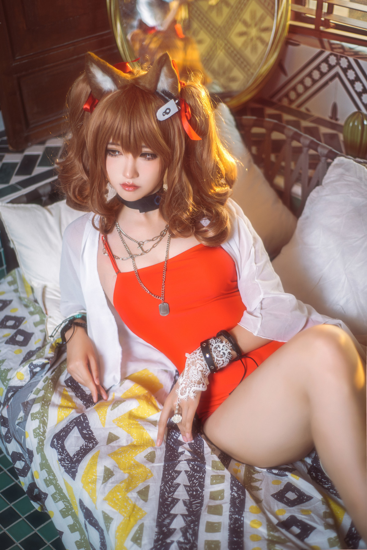 Kudo Shingo Cosplay Arknights Angelina Xia Hui Swimsuit