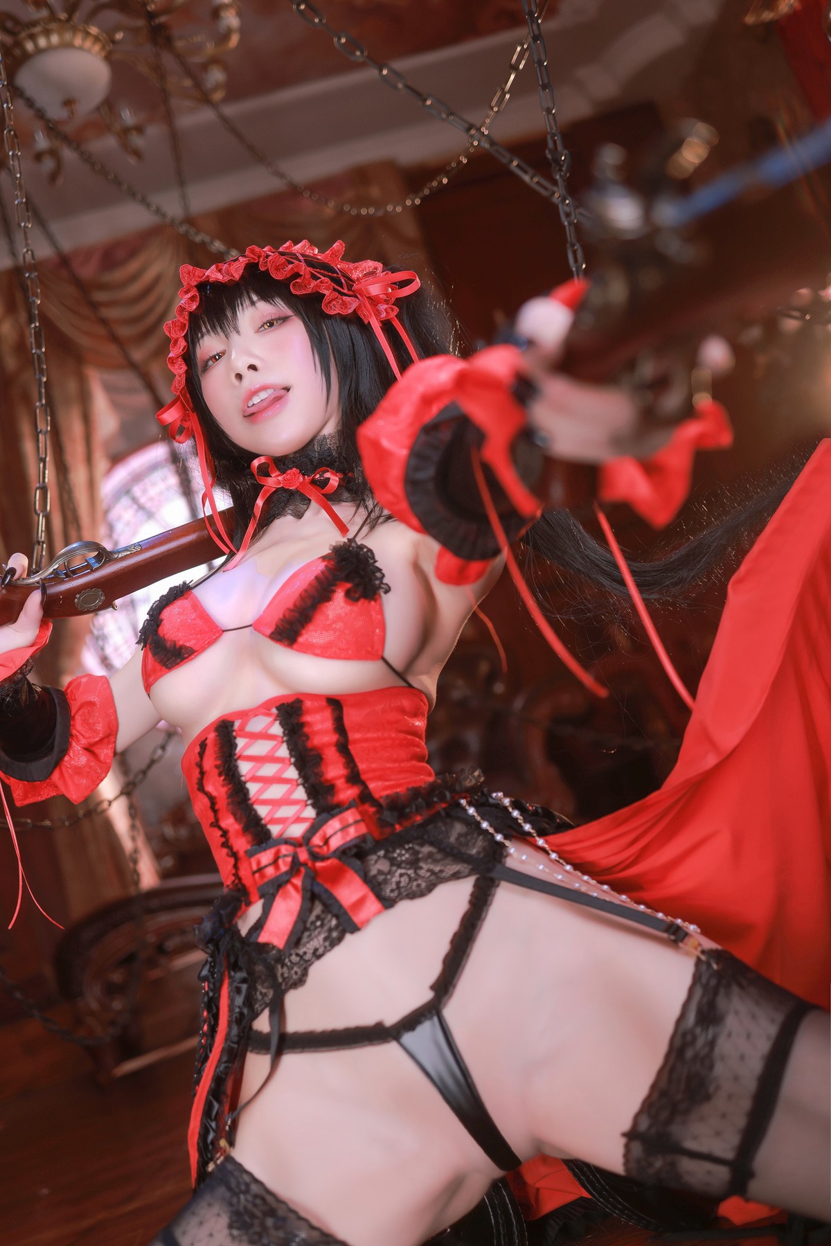 Shui Miao aqua Cosplay Tokisaki Kurumi