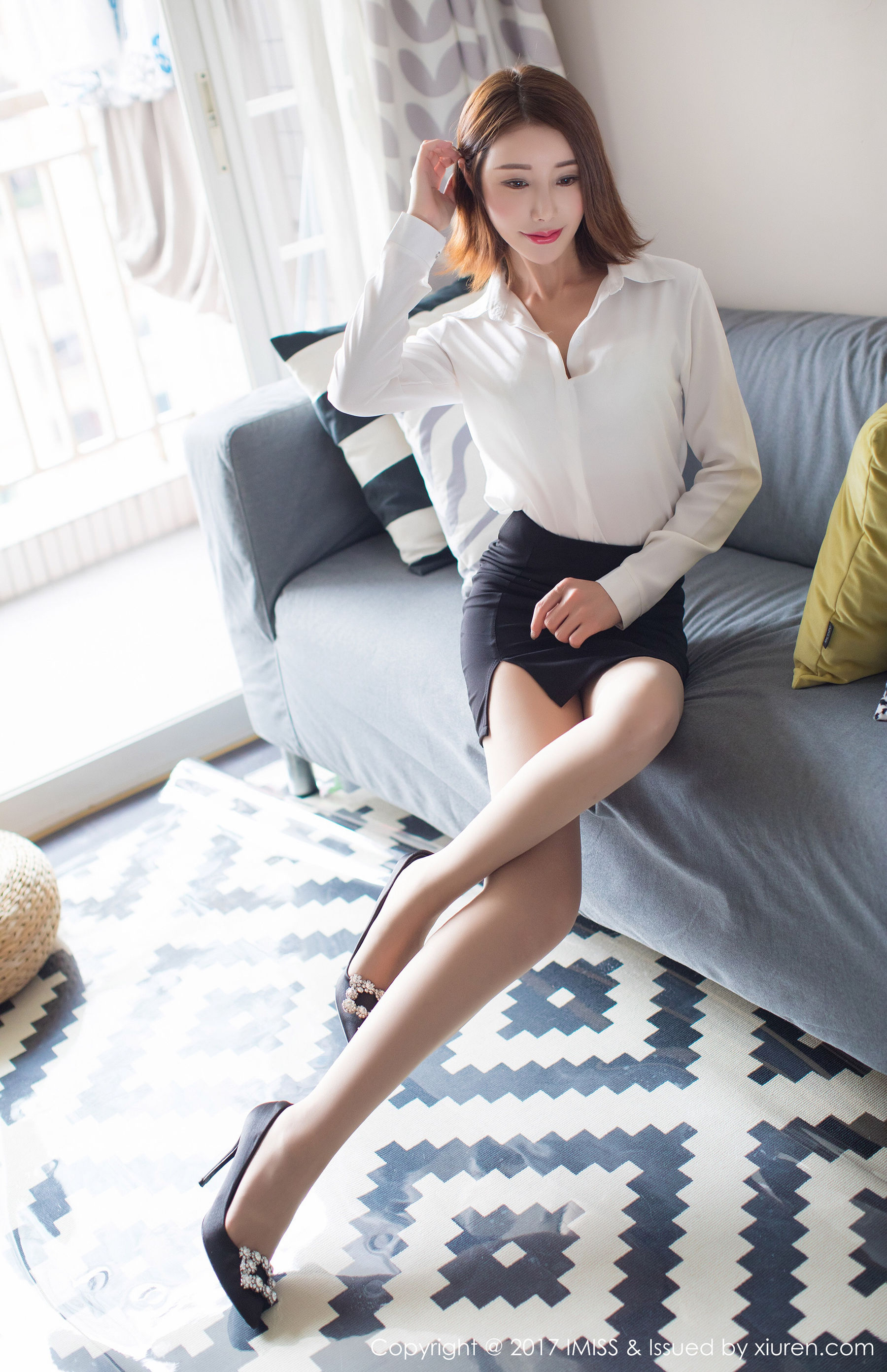 Savina OL Uniform with Black Silk Beautiful Leg Series Aimi Club IMISS VOL.193