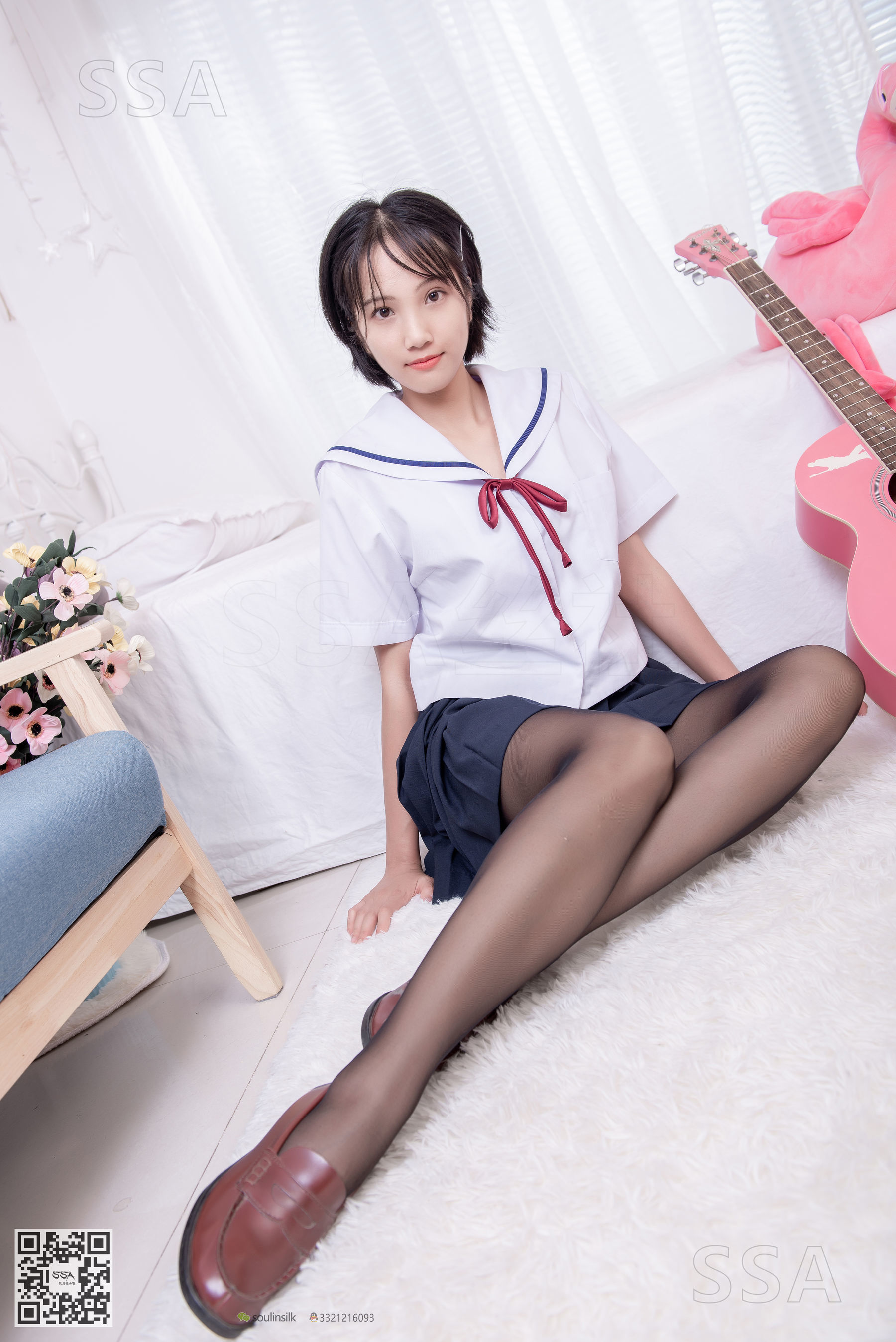 SSA Silk Club Super Clear photo No.169 Xiao Pei JK uniform black silk