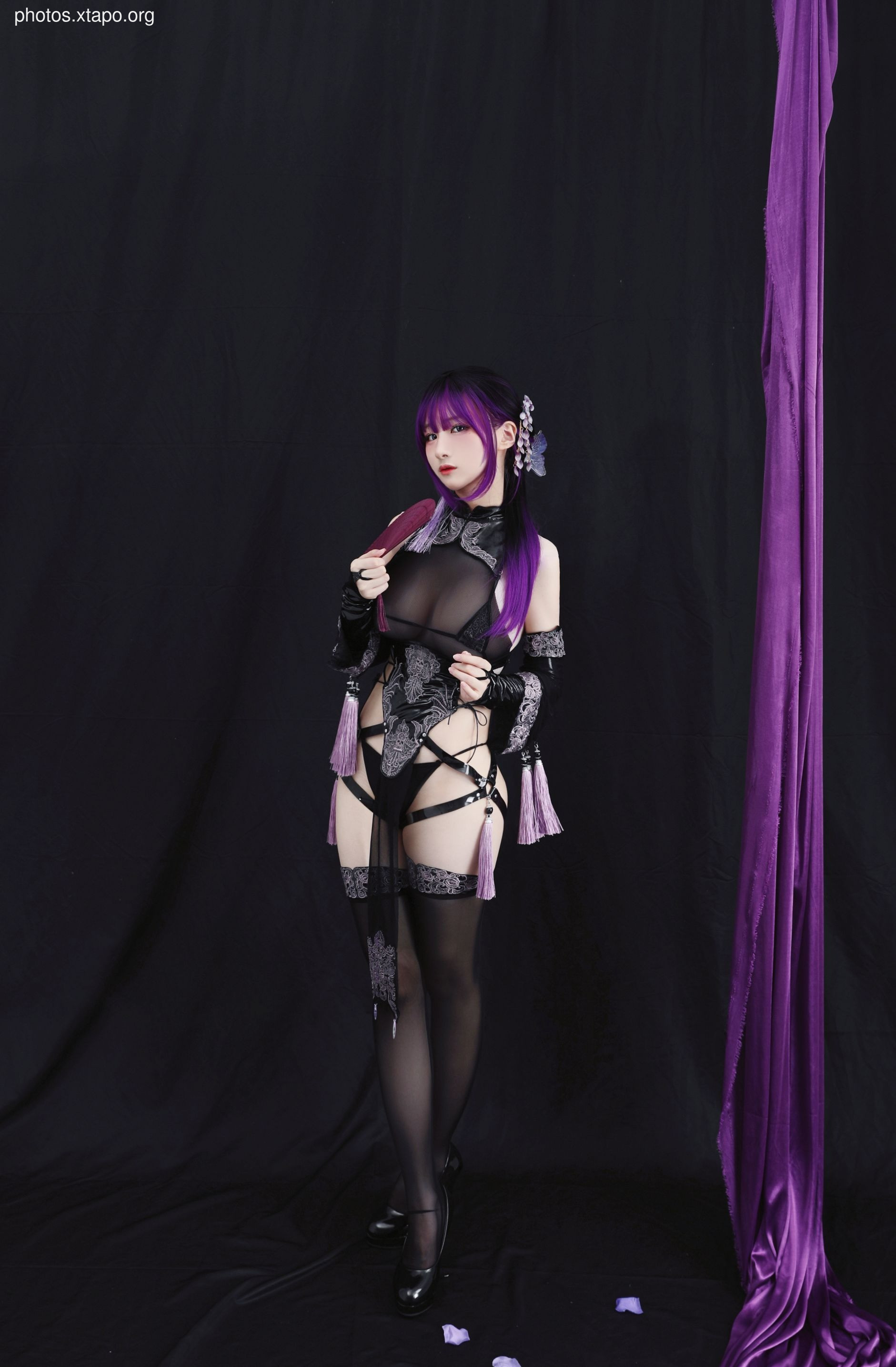 Younian Youmeko Purple Susi Cheongsam 35P-367MB