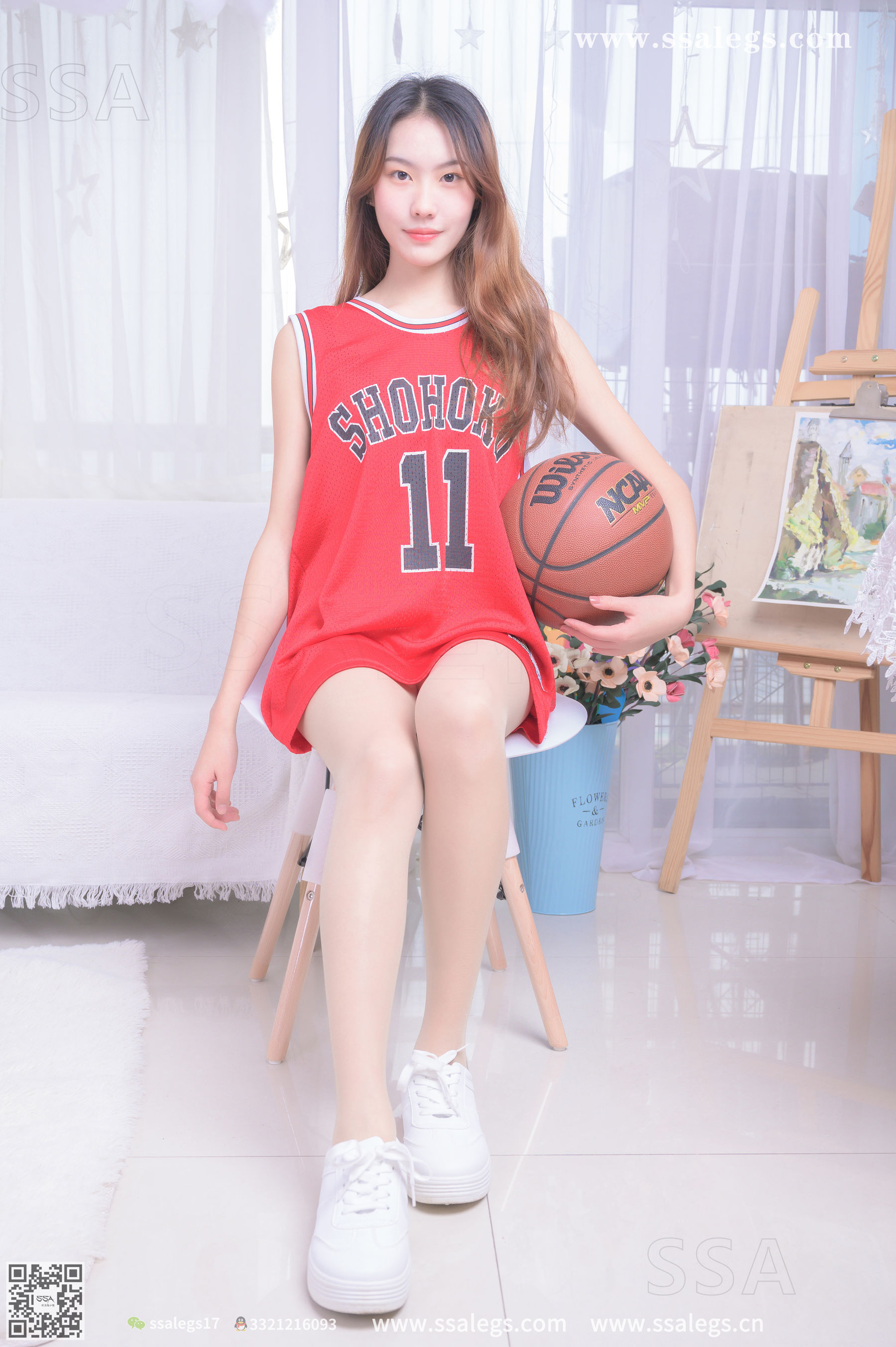 SSA Silk Club Super Clear photo NO.324 Ms. Susu Sister Su Su with a holiday at home to play basketball (top)