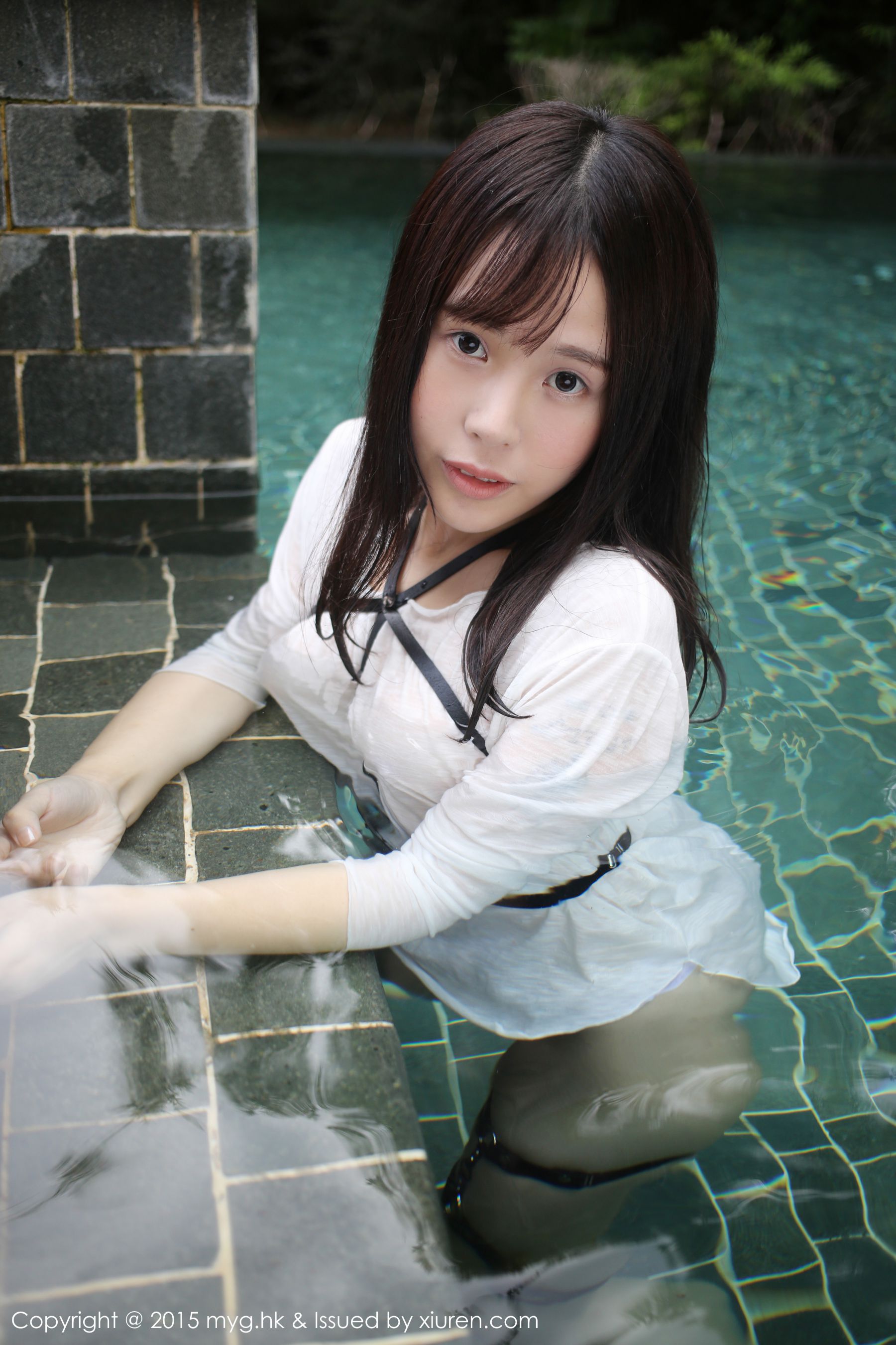 Evelyn Evel Black Silk StockingsSwimming Wet Miyuan Pavilion Mygirl VOL.170