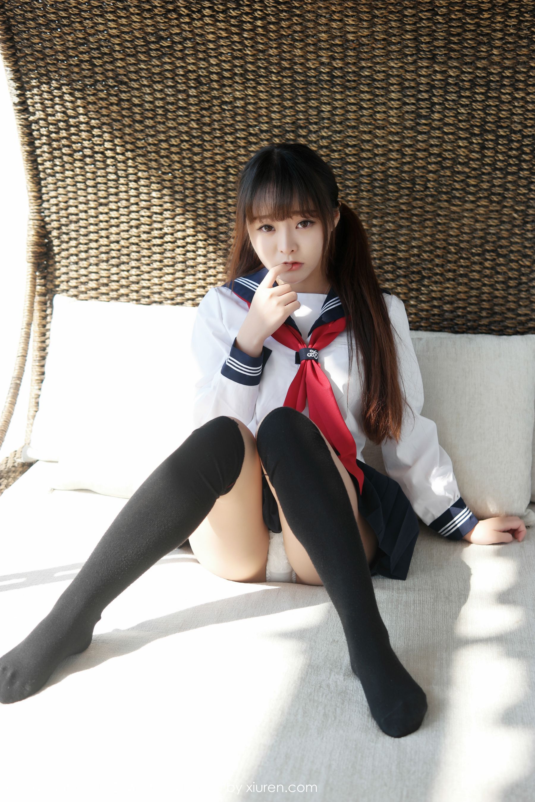 Liu Yanqi Sevenbaby Dali Travel Shooting sailor suit temptation girl Model Academy mfstar Vol.002