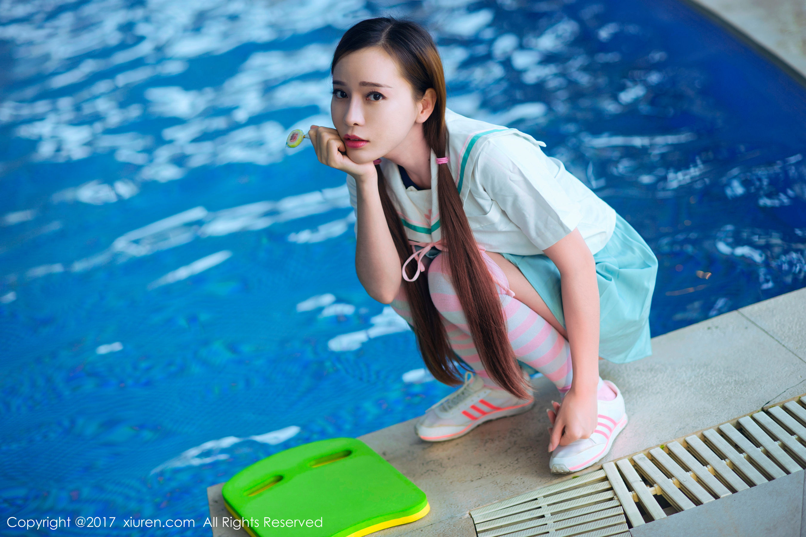 Ai Xiaoqing Human Boom BathJapanese Student Service Swimming Pool Lollipop Xiuren Xiuren No.866