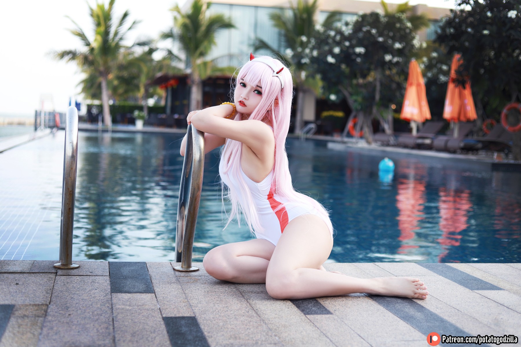 Cosplay Potato Godzilla Zero Two Swimsuit