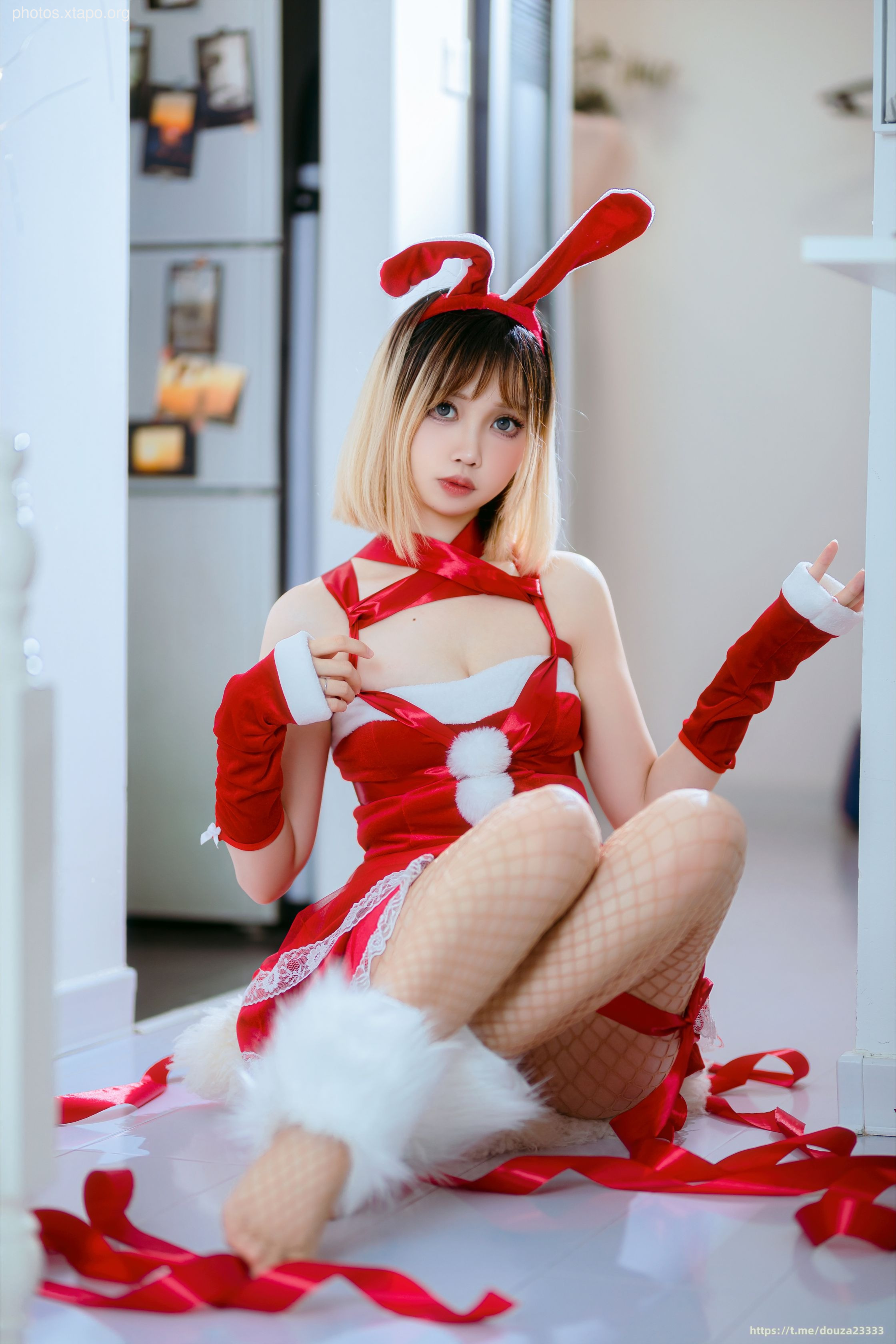 Sang W Yizi Net socks Ribbon Rabbit (December 25 Award Group Resources)