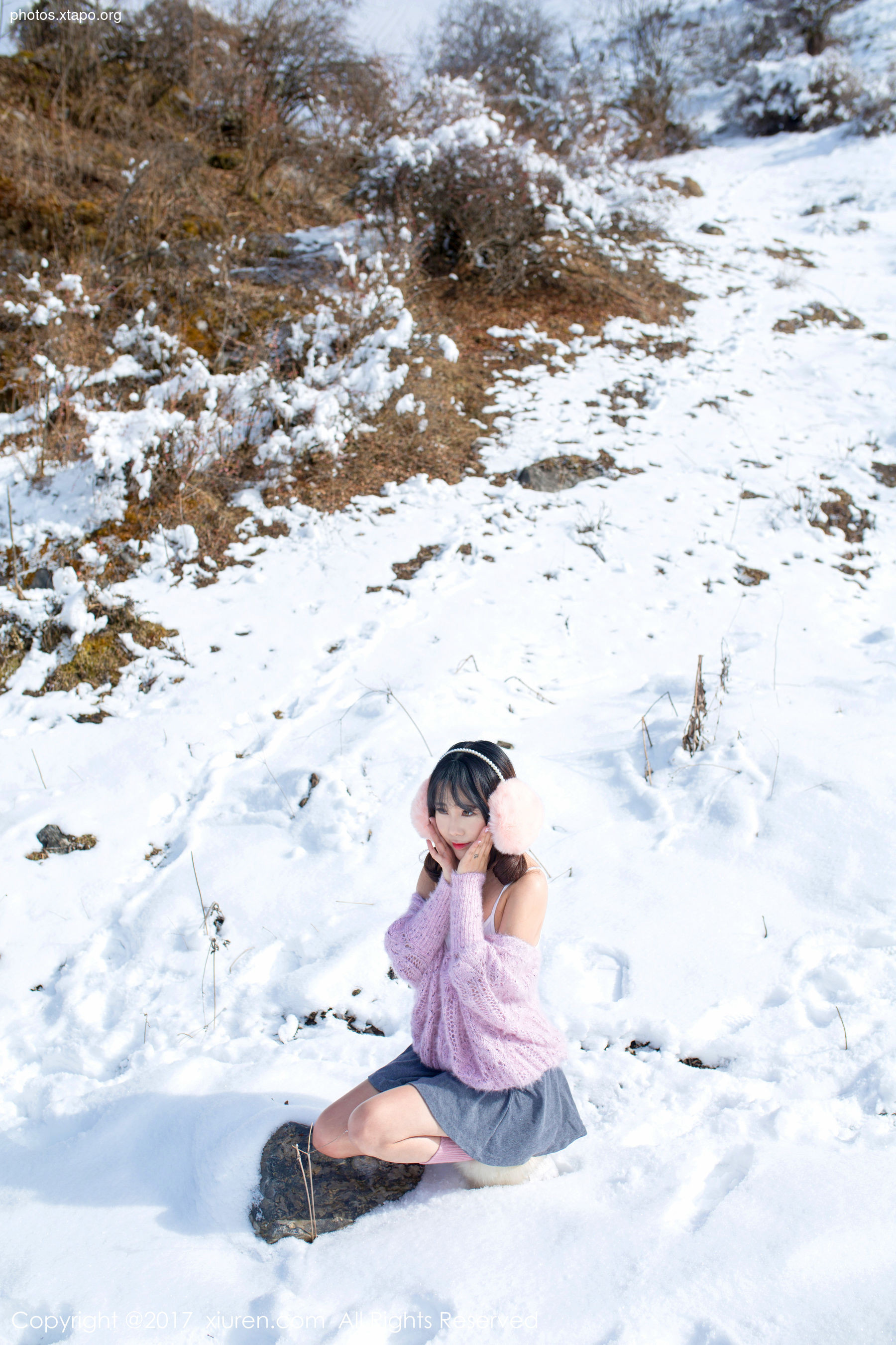 Dou Dou Liang Youlina Winter Snow Human Photography Xiuren No.720