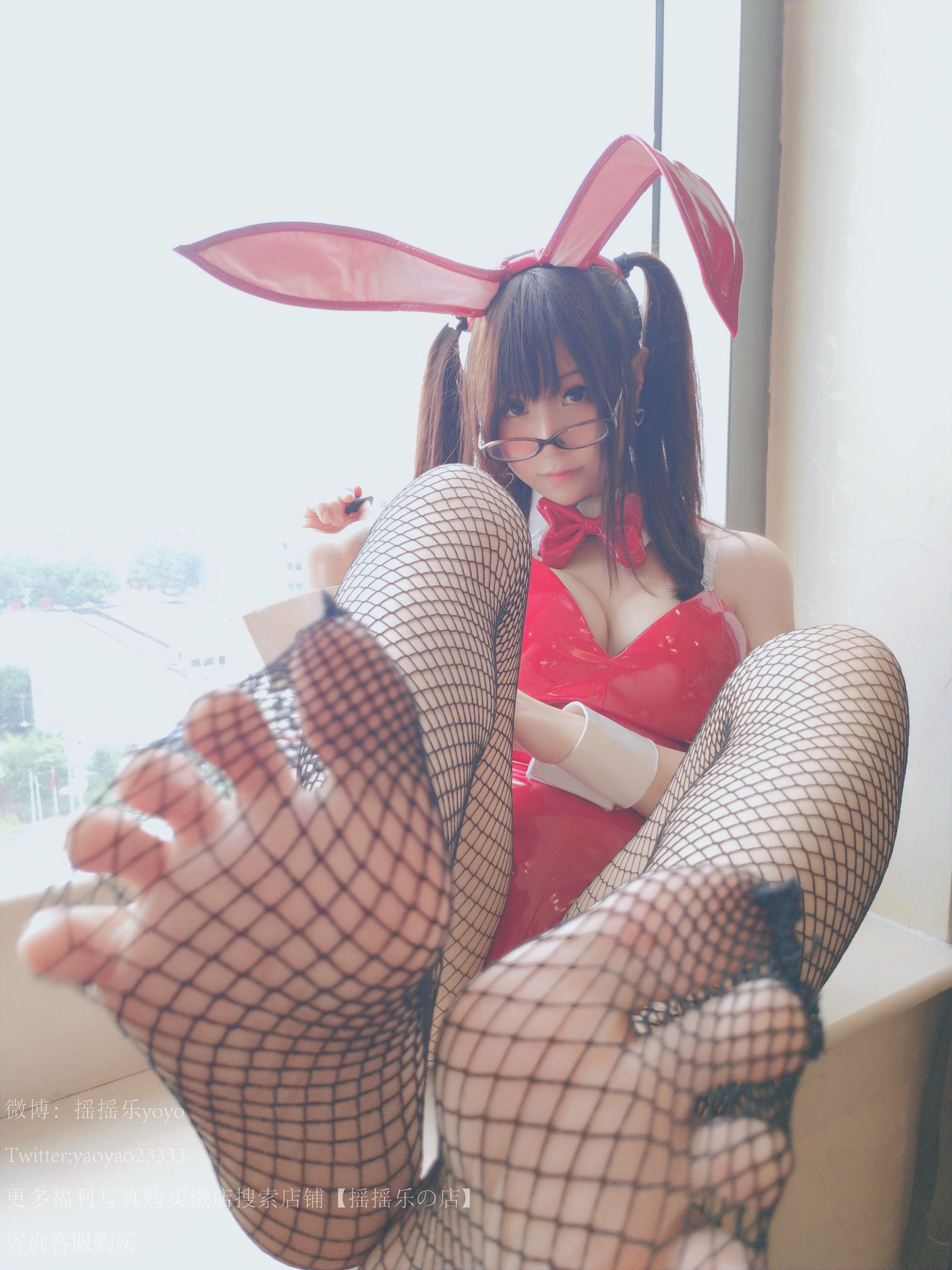 [Loli cos] Yoyo YOYO -Rabbit Girl Black Net Socks