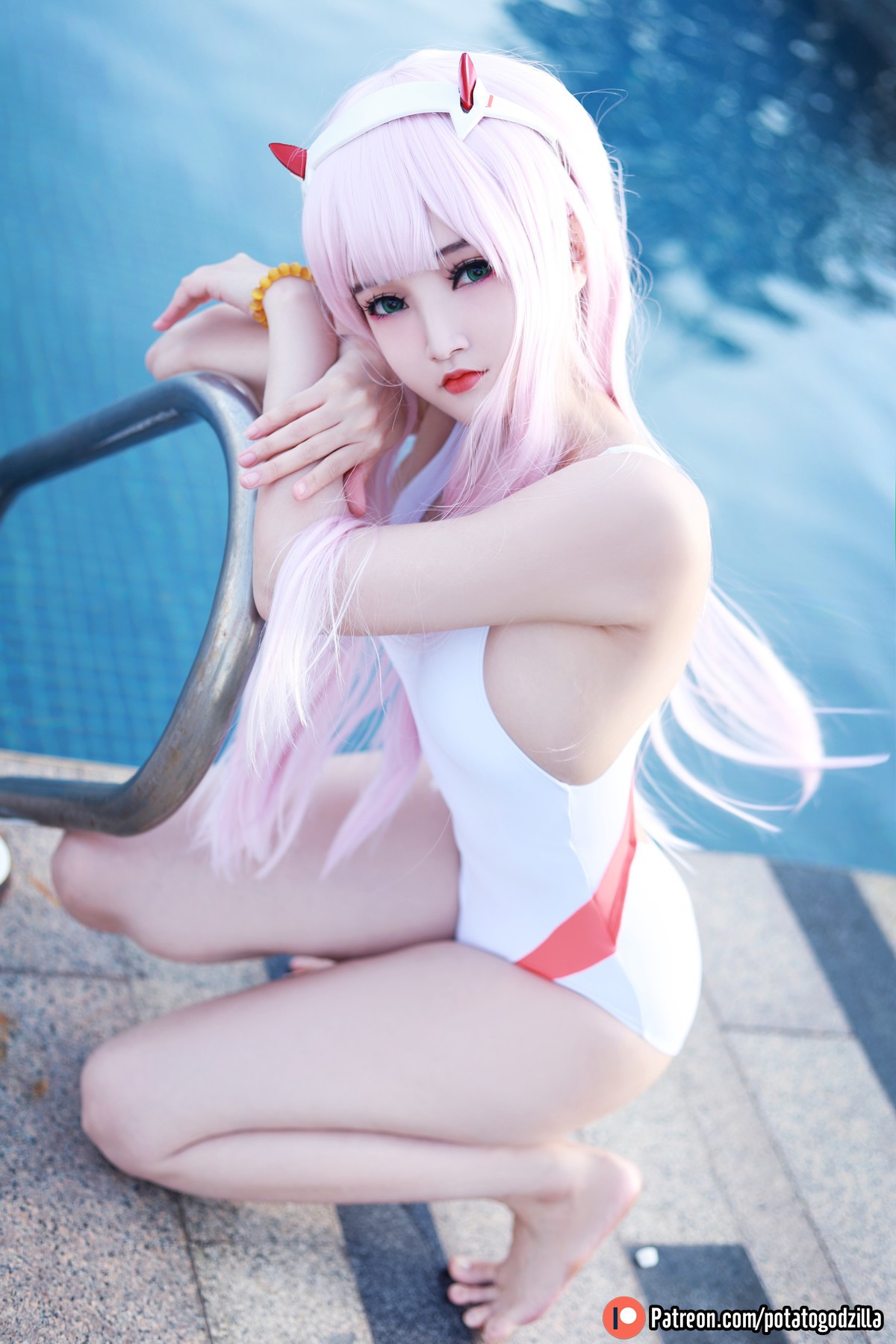 Cosplay Potato Godzilla Zero Two Swimsuit