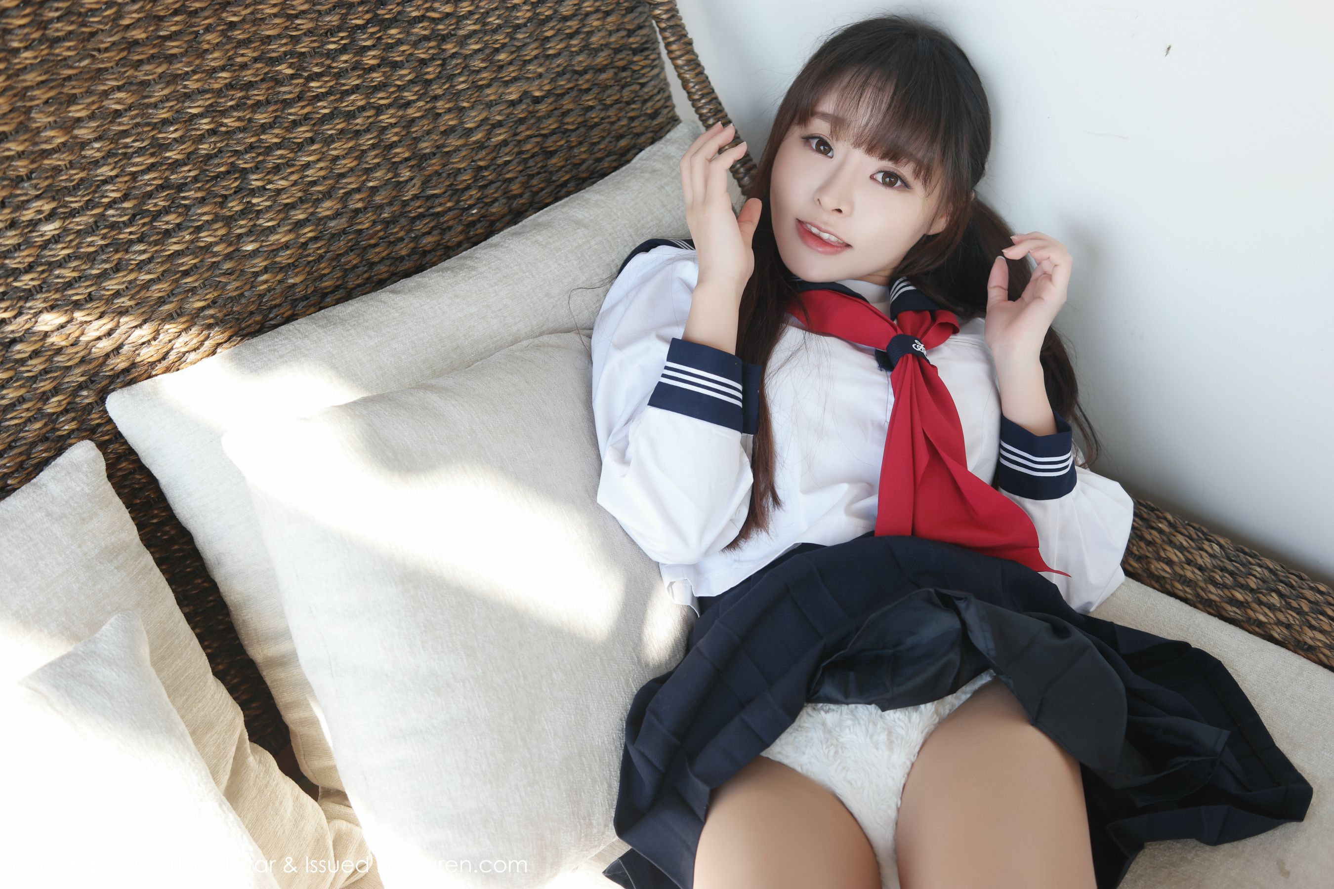 Liu Yanqi Sevenbaby Dali Travel Shooting sailor suit temptation girl Model Academy mfstar Vol.002