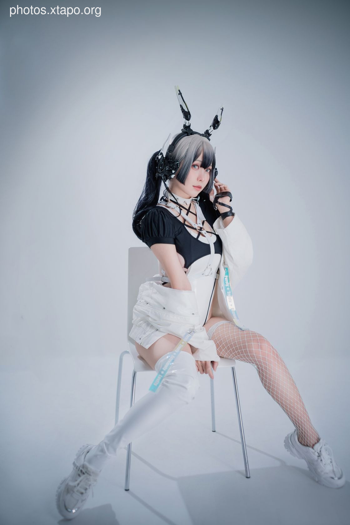 D- White cybergirl
