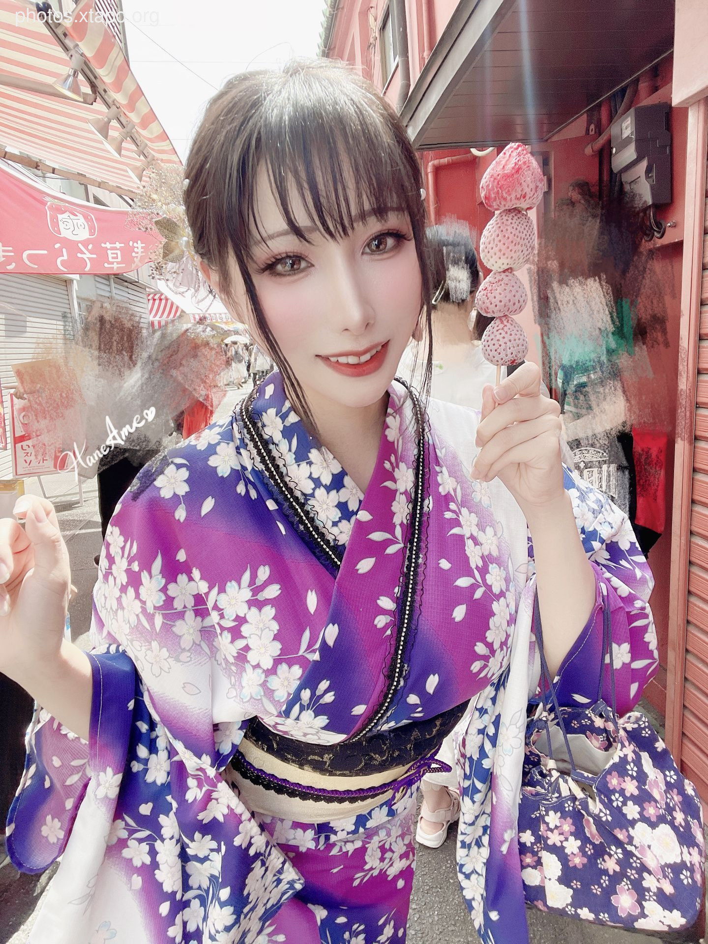 Violet summer yukata