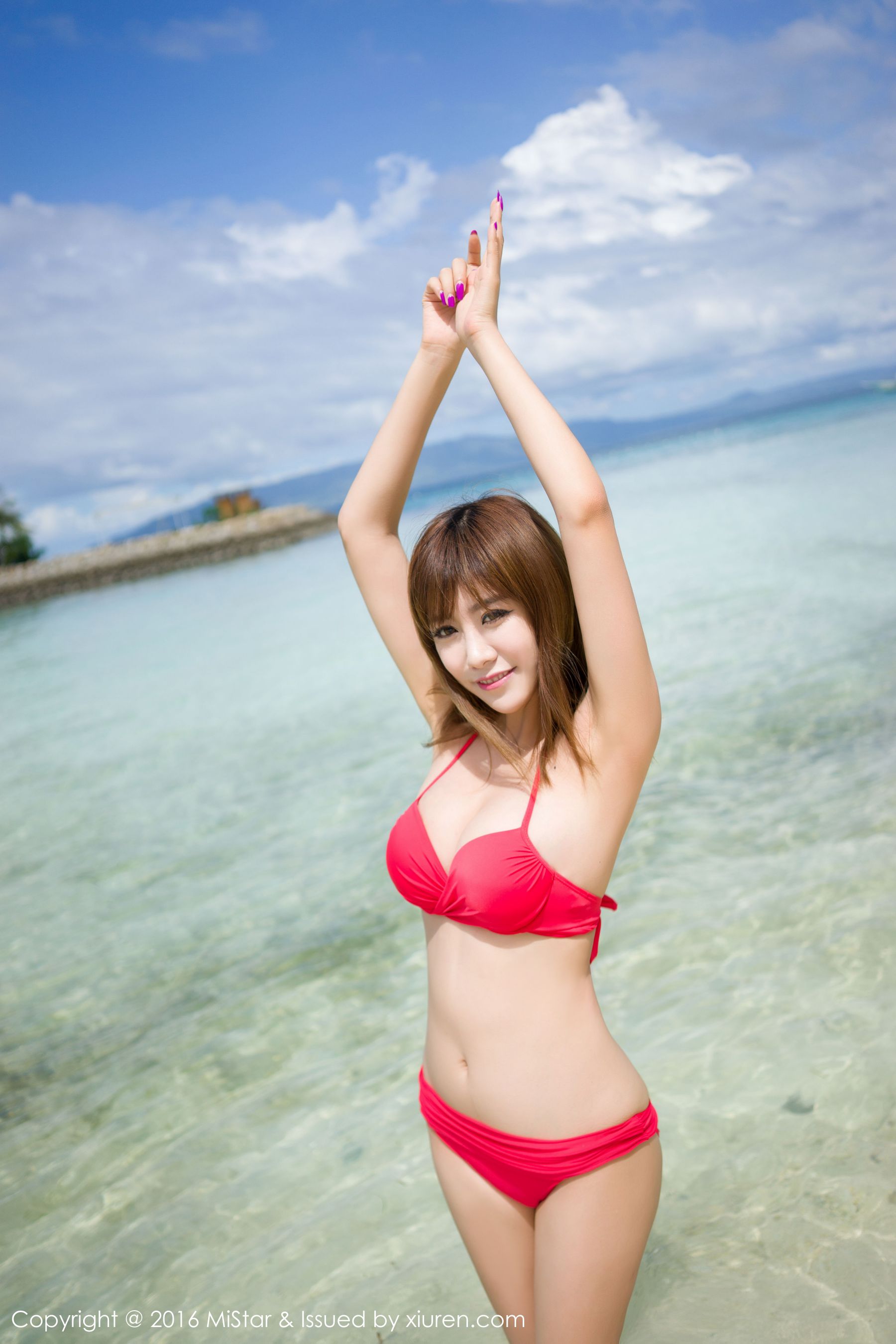 Cheng Xiaoya is not annoying Mint Island Travel white shirtbikini Meiyan Club MISTAR VOL.068