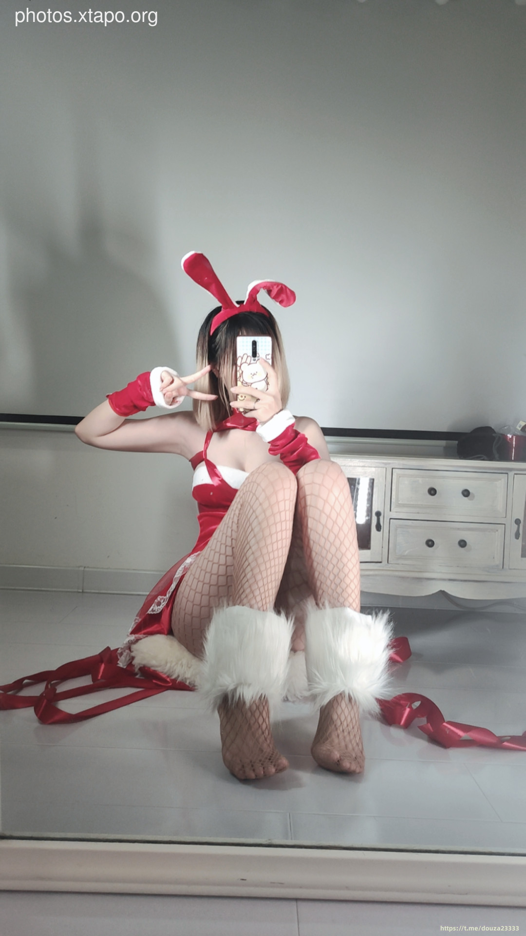 Sang W Yizi Net socks Ribbon Rabbit (December 25 Award Group Resources)