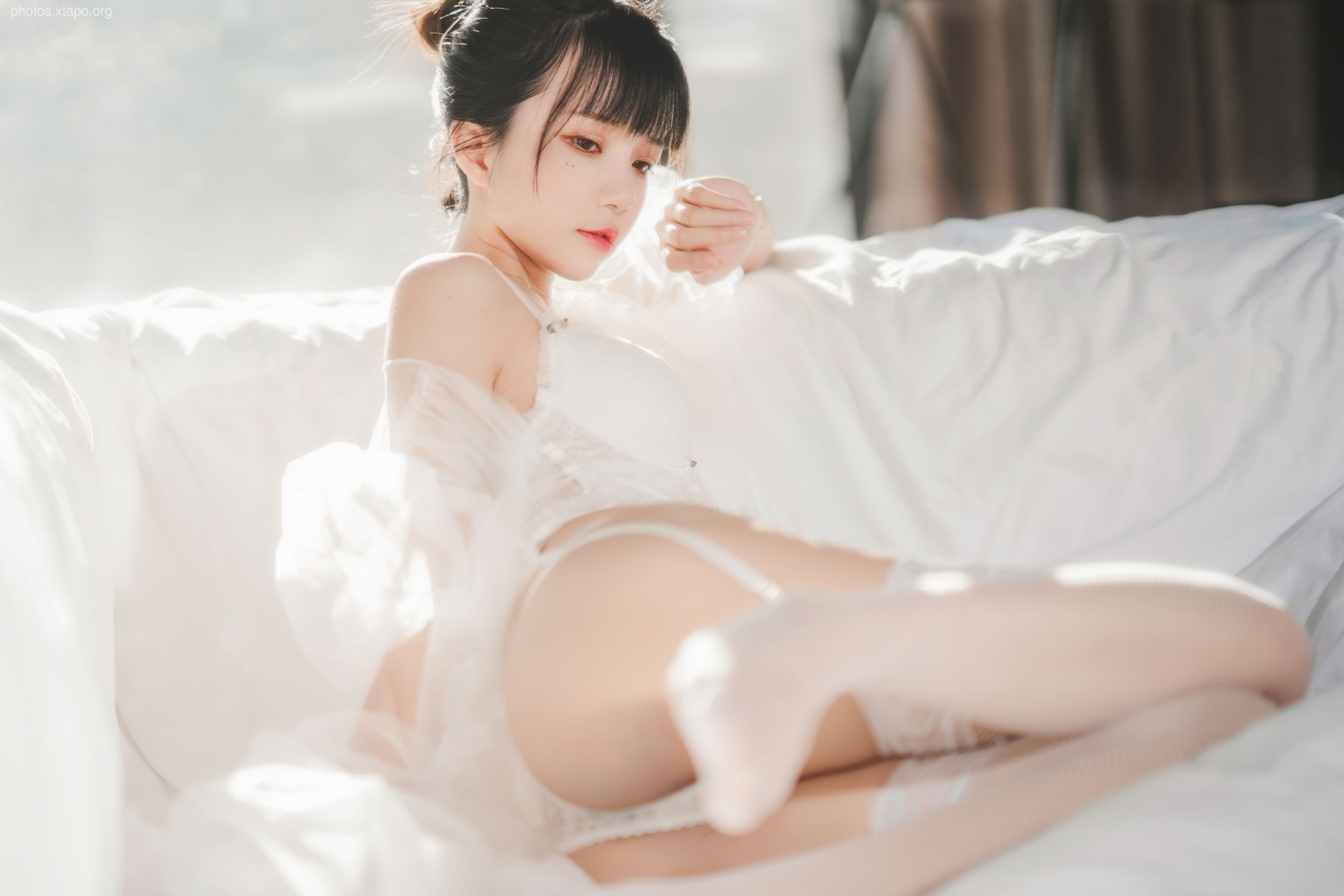 糖 桜 – -White gauze sugar