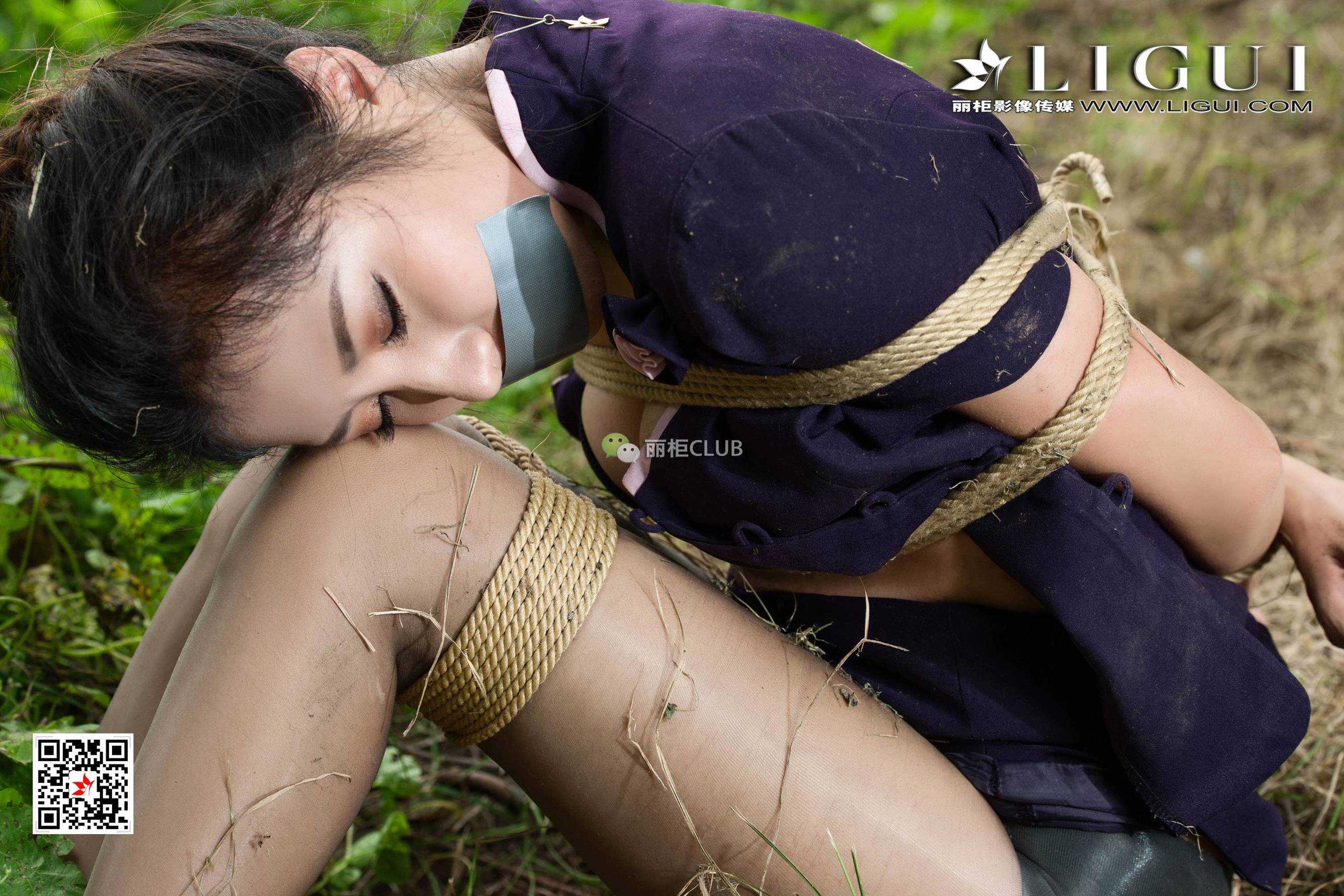 Leg Model Tong Tong Outside Rope Art Photography Li Cabinel Ligui Internet beauty