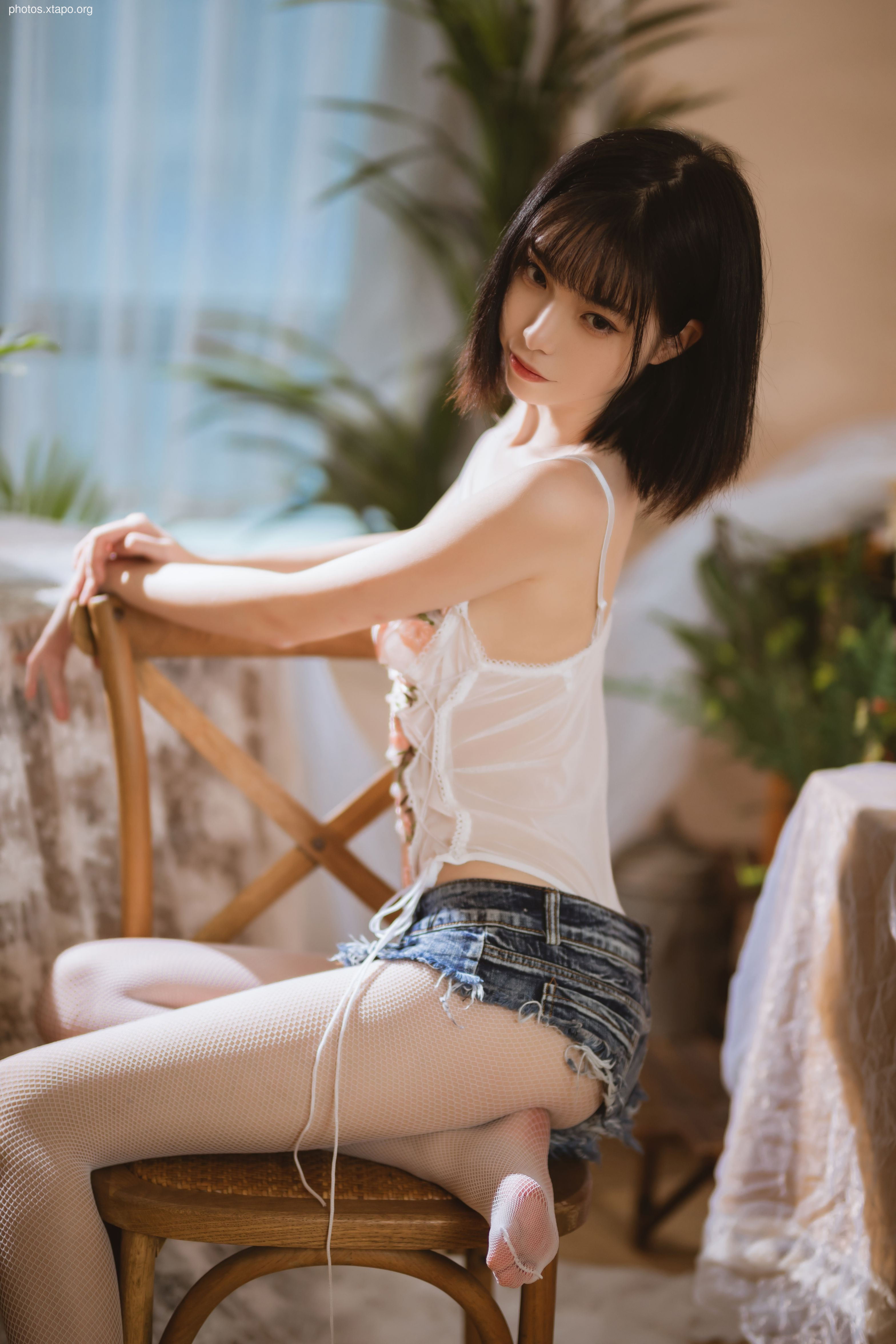 Xu Lan -pure desire denim shorts