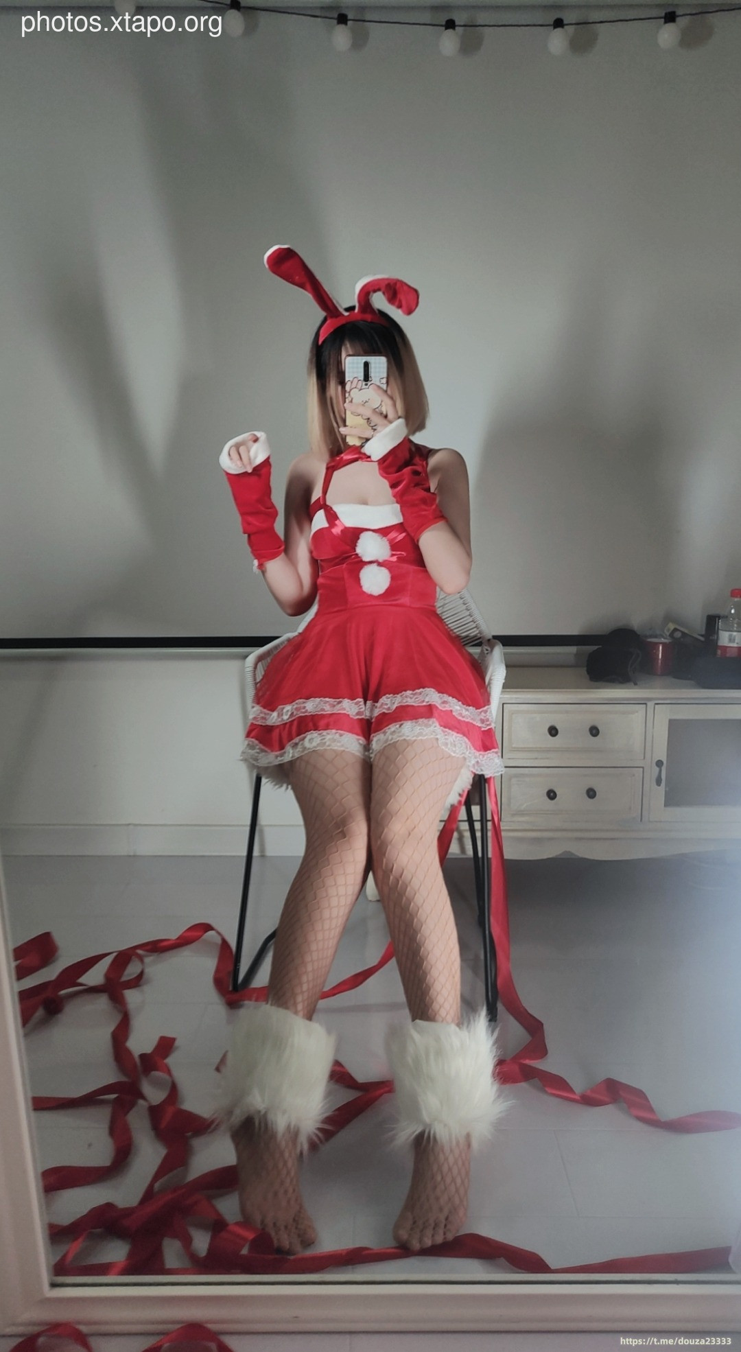 Sang W Yizi Net socks Ribbon Rabbit (December 25 Award Group Resources)