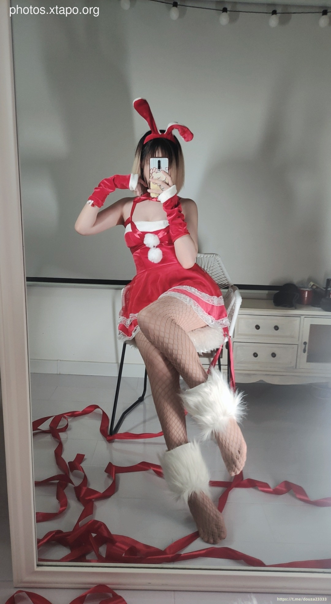 Sang W Yizi Net socks Ribbon Rabbit (December 25 Award Group Resources)