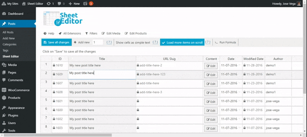 WP Sheet Editor Pro (Premium)