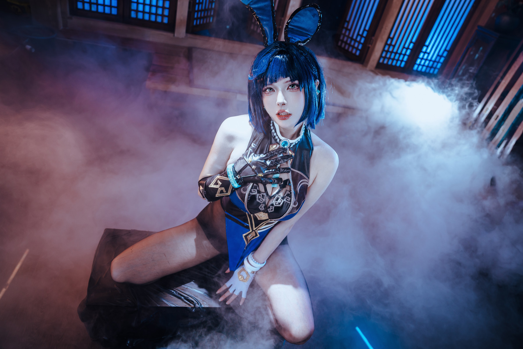 Cosplay Xia Xiaoqiu Qiuqiu Yelan Bunny Girl Set.01