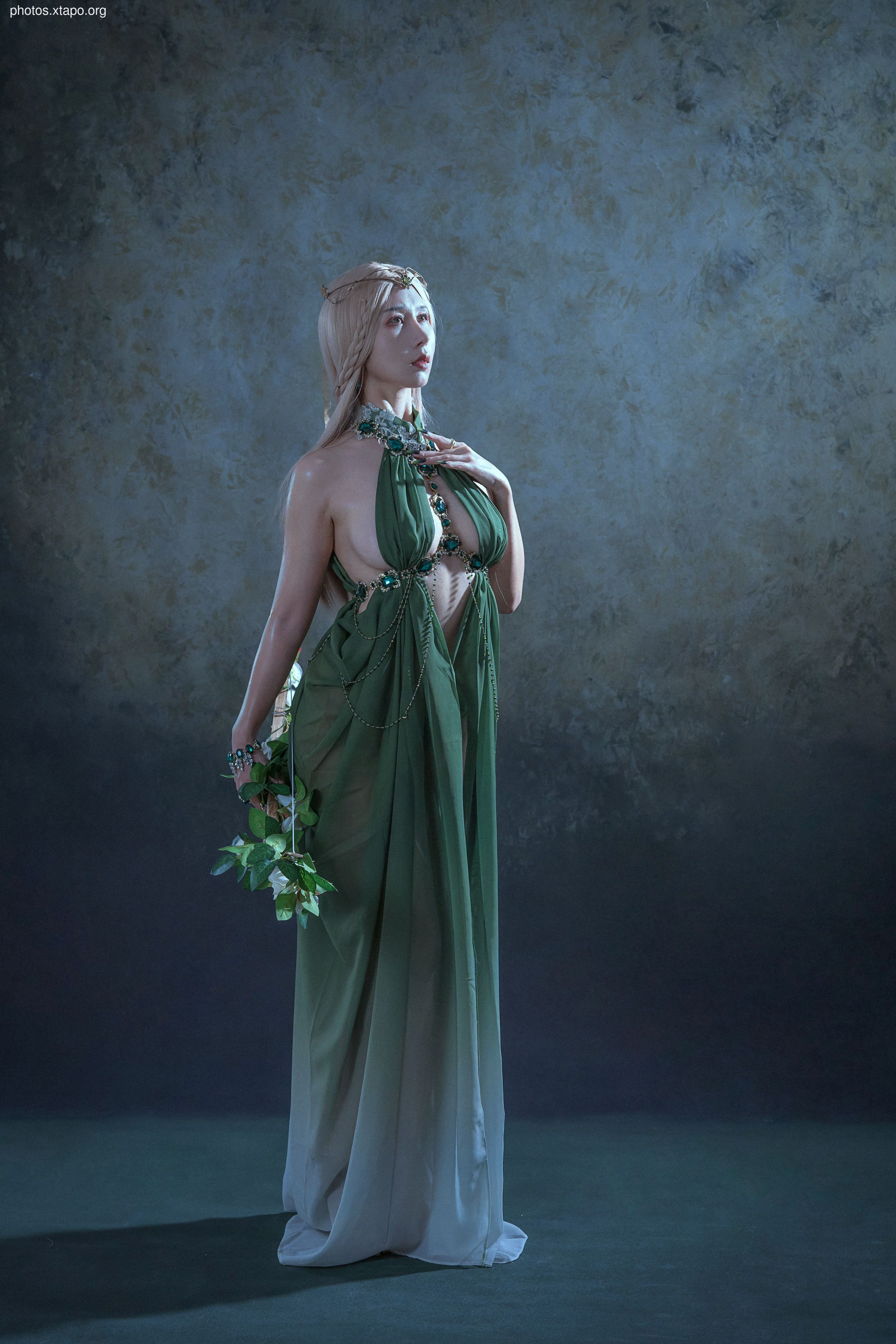 Yunxi Creek Milk Peach Tourmaline-Malachite Peacock