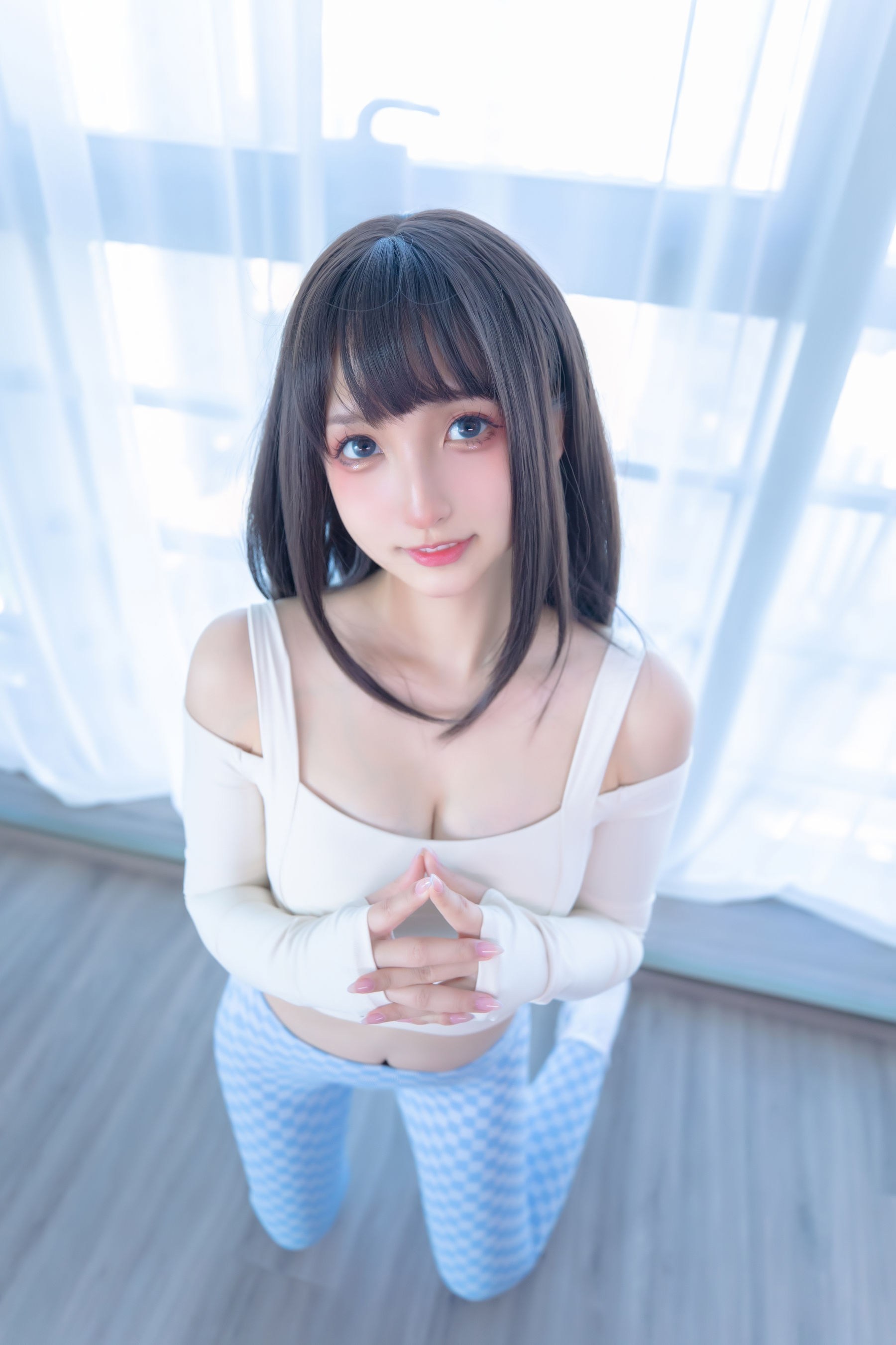 Welfare COS Lolita Shenli Banzhen Winter -Blue and White Grid