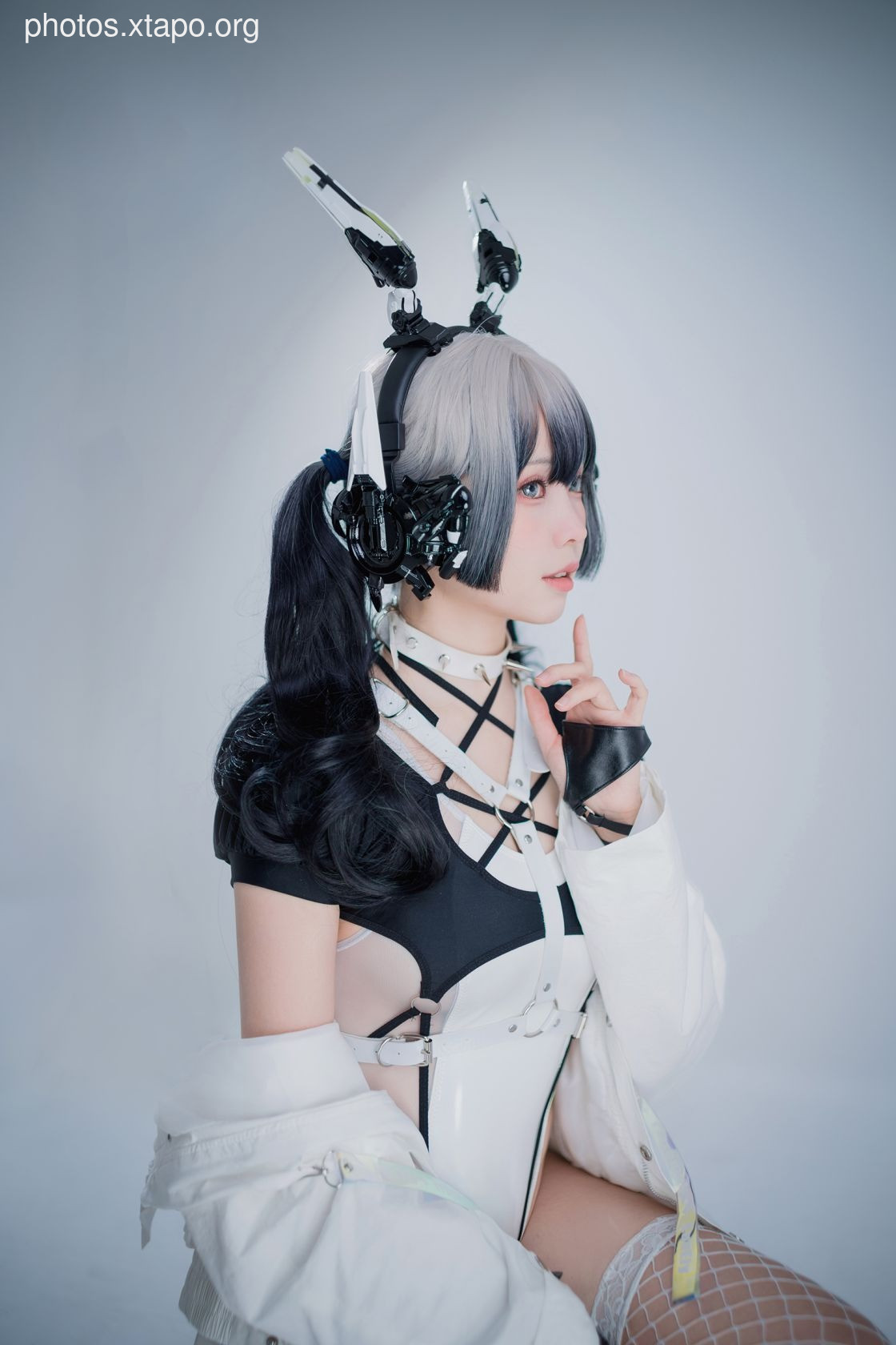 D- White cybergirl
