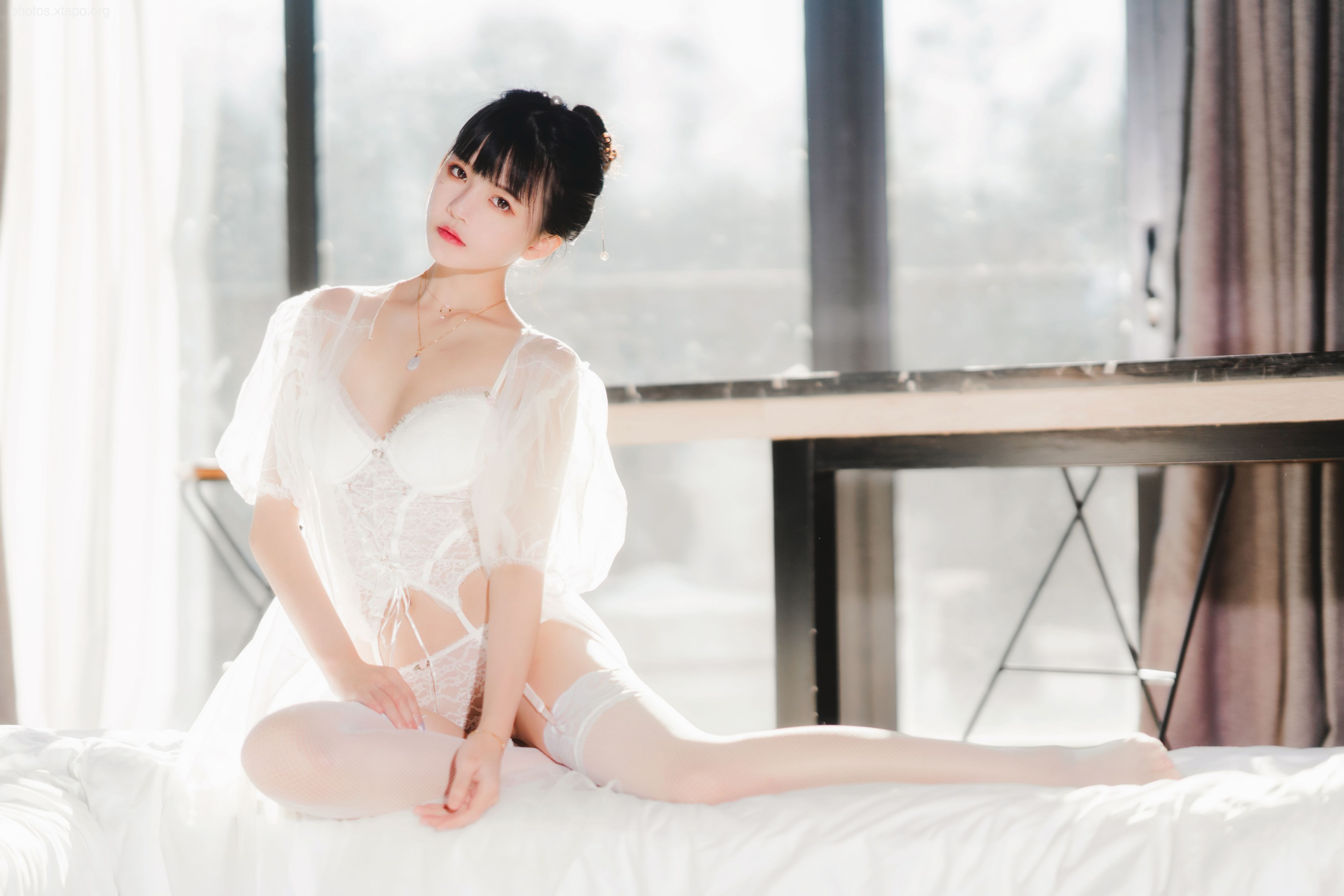 糖 桜 – -White gauze sugar