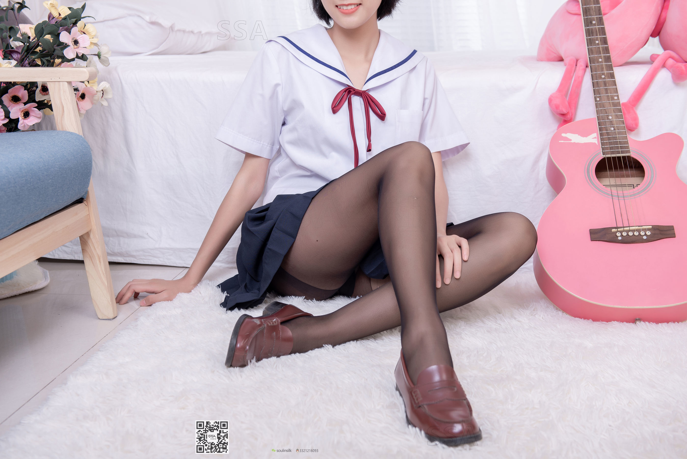 SSA Silk Club Super Clear photo No.169 Xiao Pei JK uniform black silk