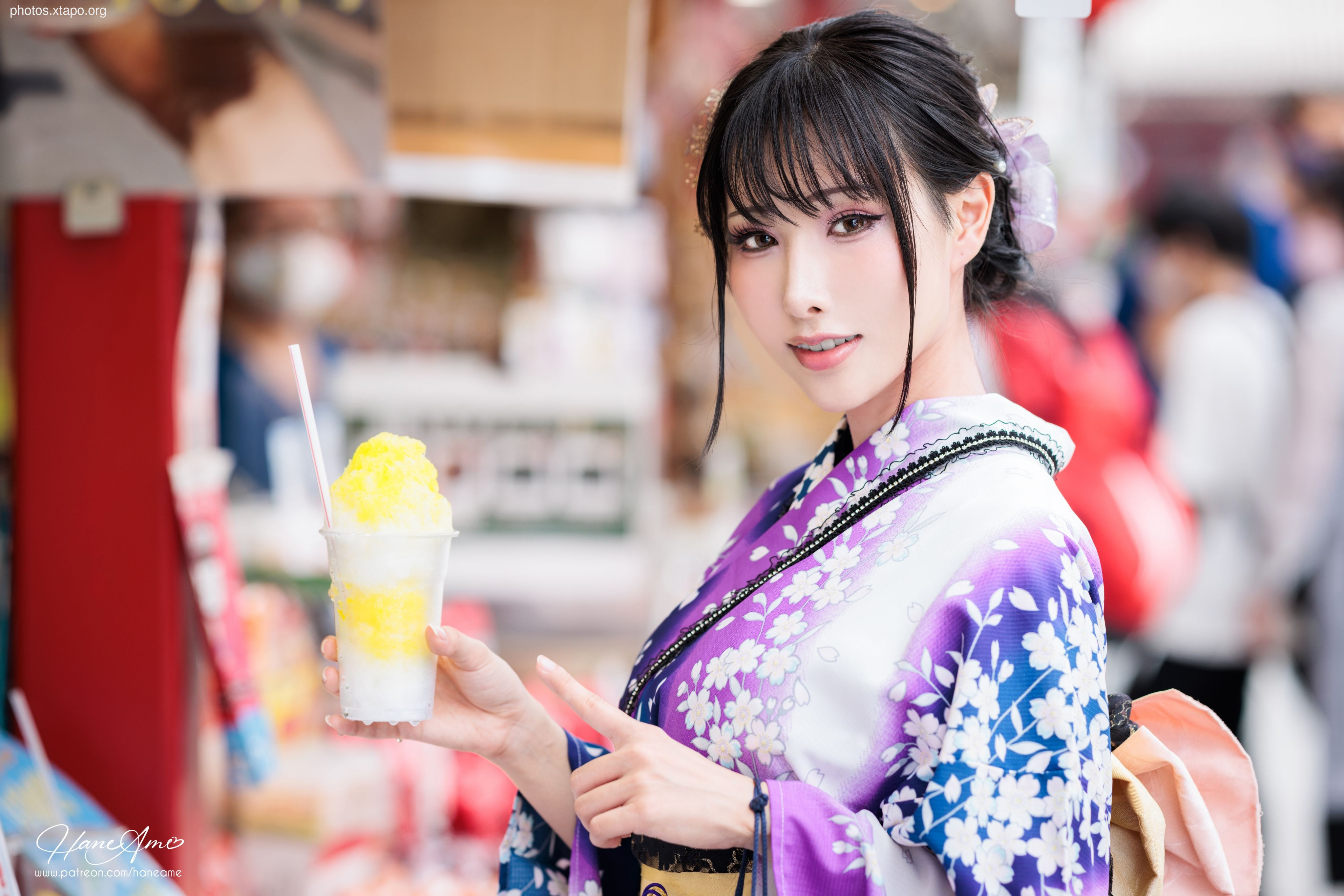 Violet summer yukata