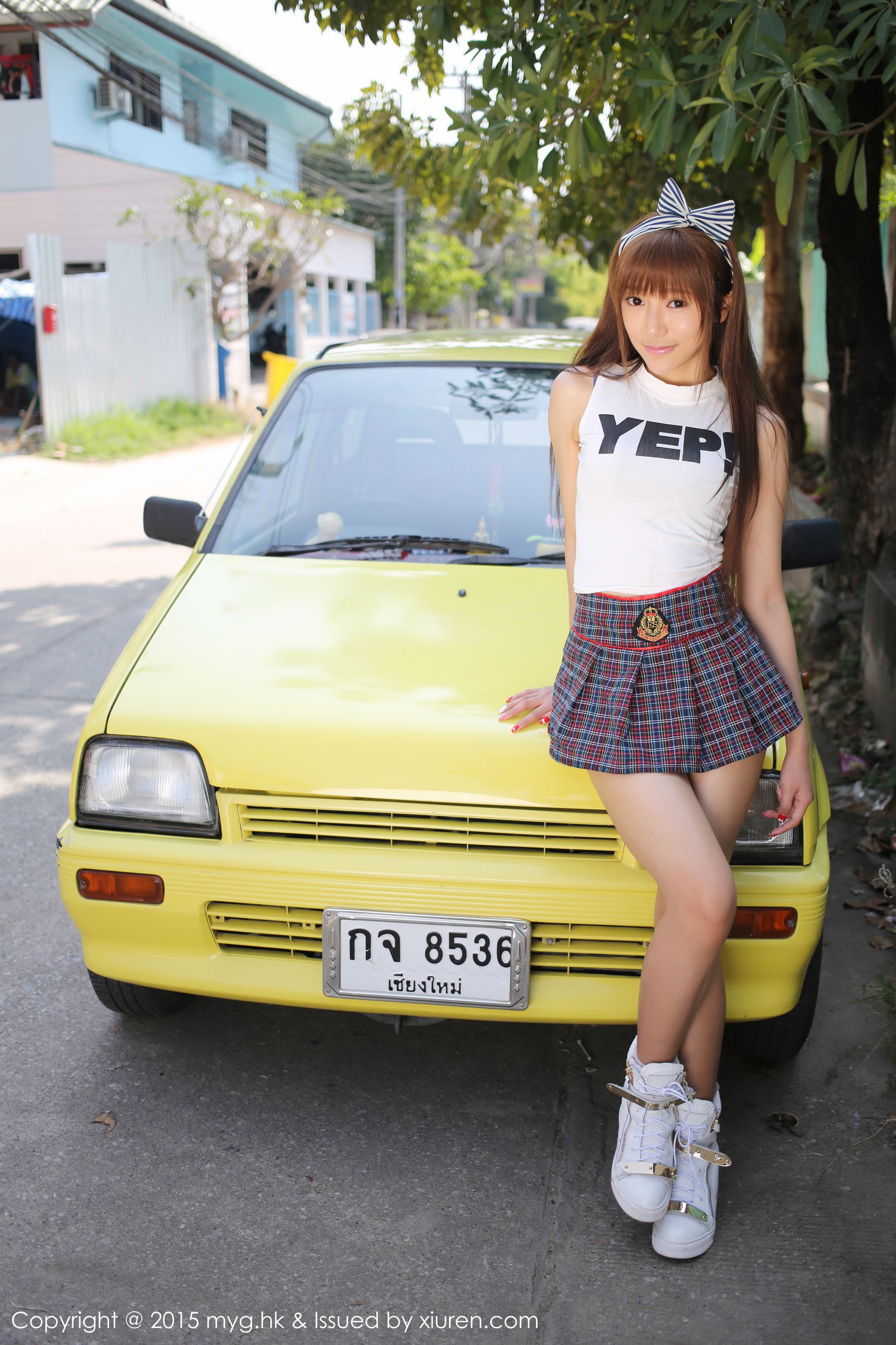 Wang Xinyao Yanni Street Shooting Need to School Uniform Girl Miyuan Pavilion Mygirl Vol.103