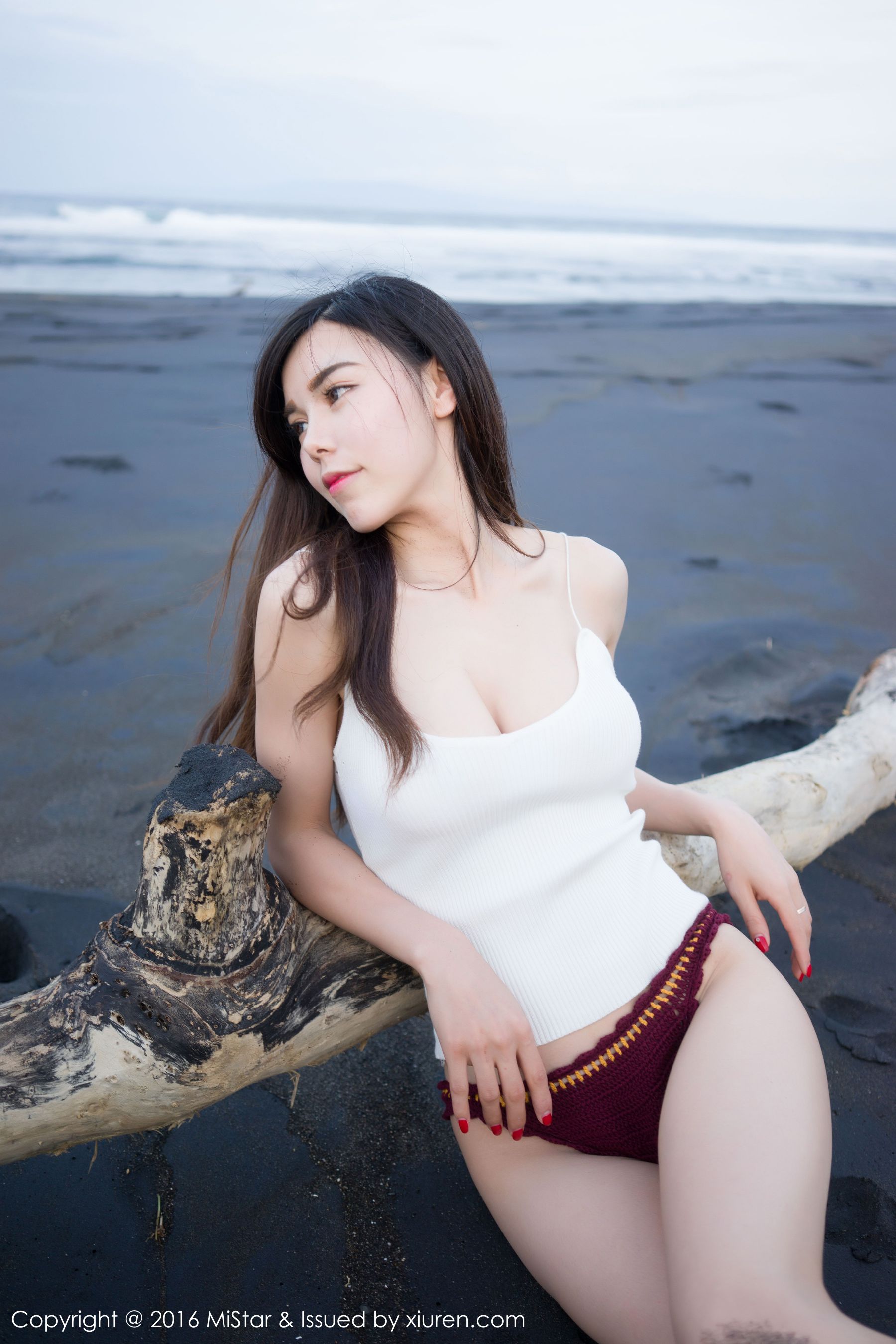 Shen Jiayu's Small vest on the beachbikini Meiyan Society MISTAR VOL.125