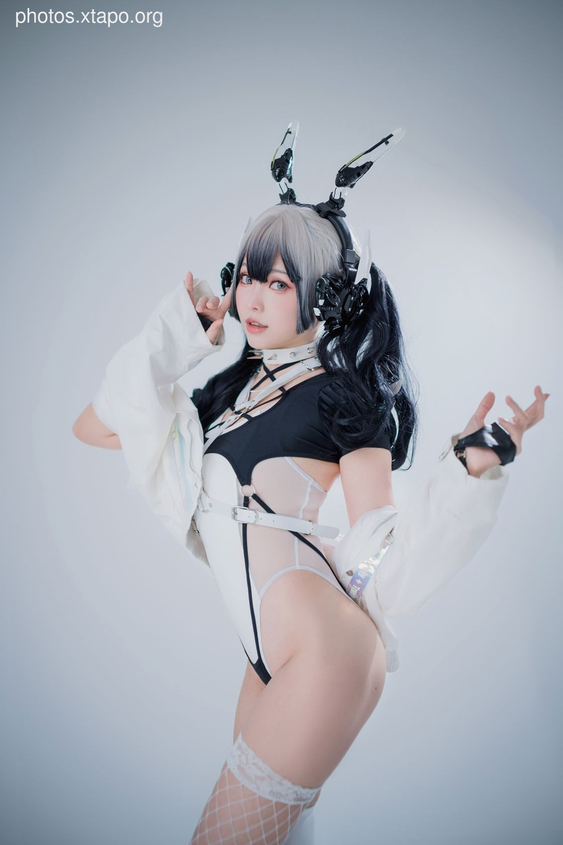 D- White cybergirl