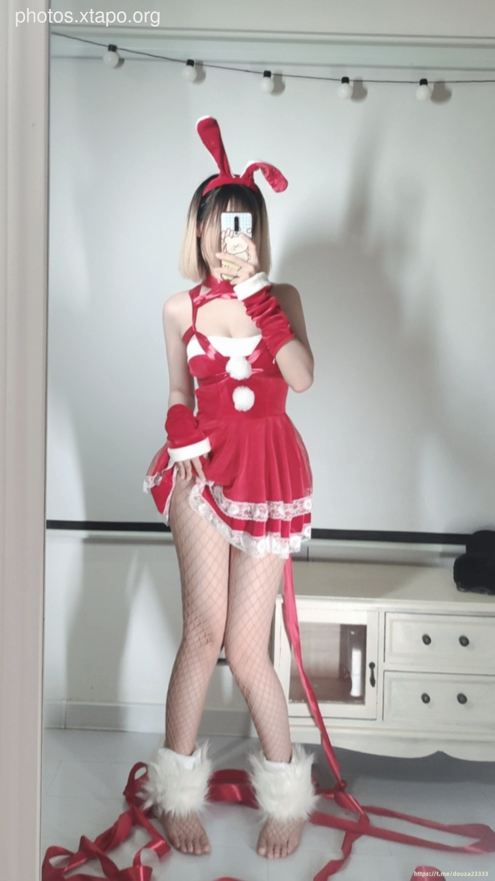 Sang W Yizi Net socks Ribbon Rabbit (December 25 Award Group Resources)