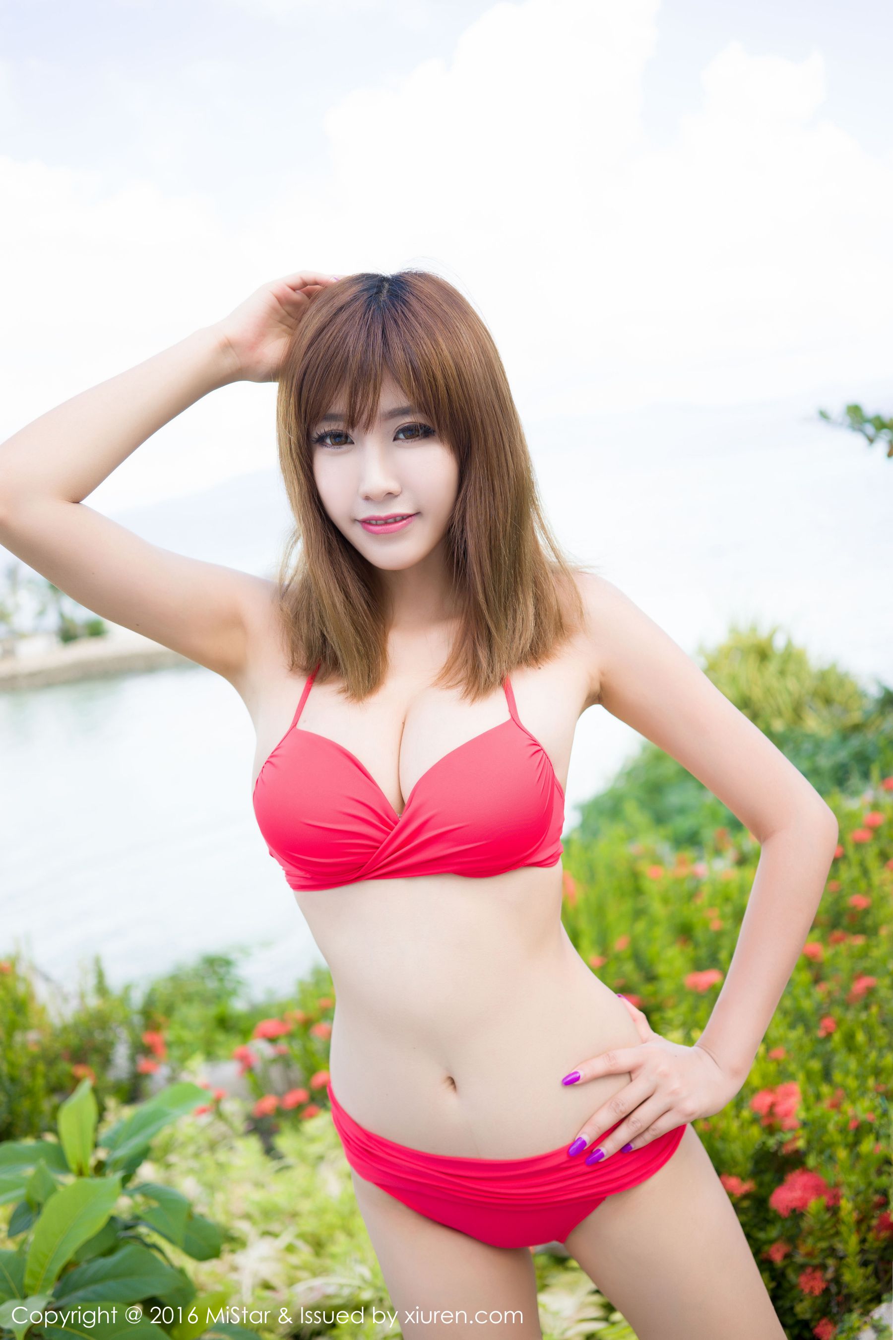 Cheng Xiaoya is not annoying Mint Island Travel white shirtbikini Meiyan Club MISTAR VOL.068