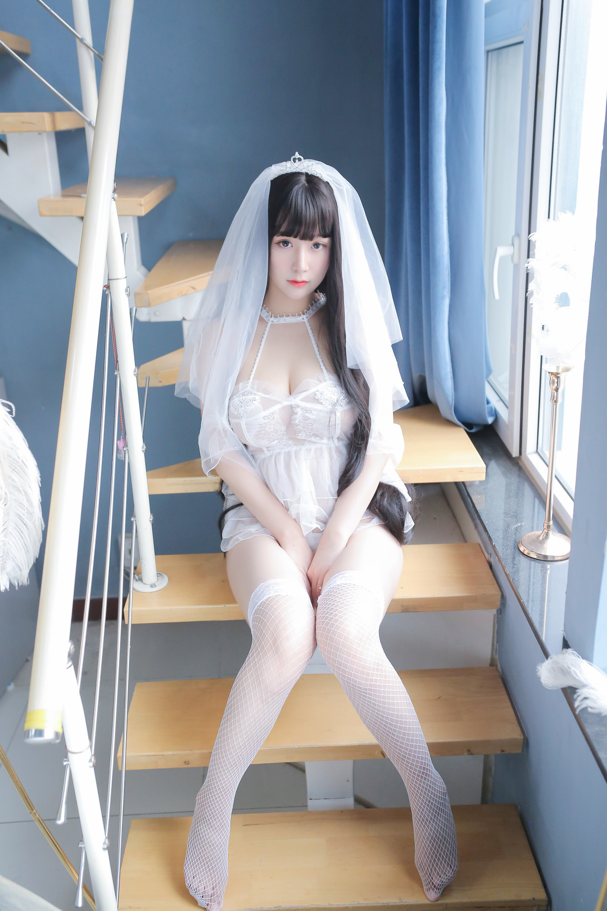 Cosplay Sakura Sakura Long Hair Wedding Dress Set.02