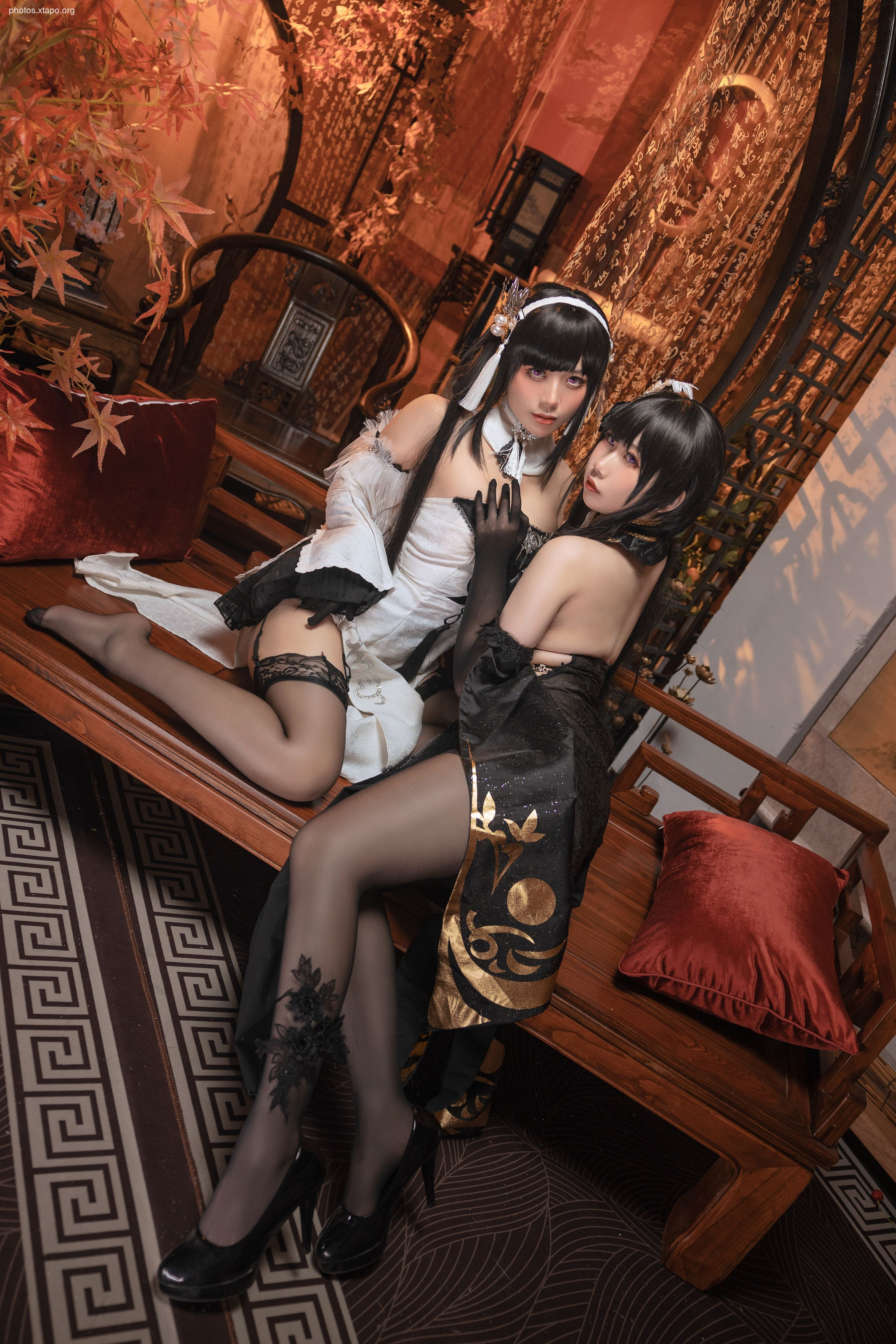 Jiuyan x Heytea Litsea Cubeba - Azur Lane Zhenhai White and Black Double