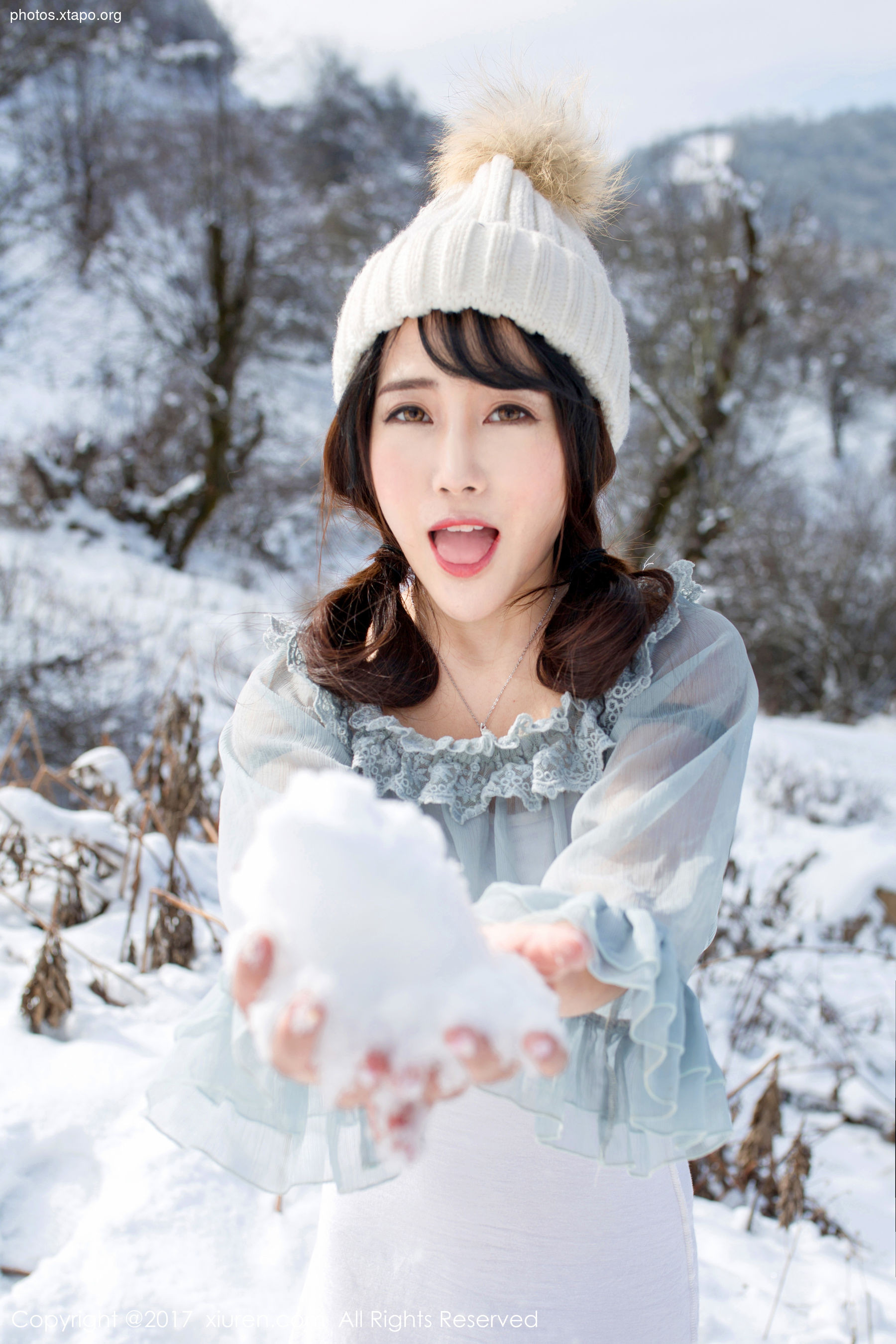 Dou Dou Liang Youlina Winter Snow Human Photography Xiuren No.720