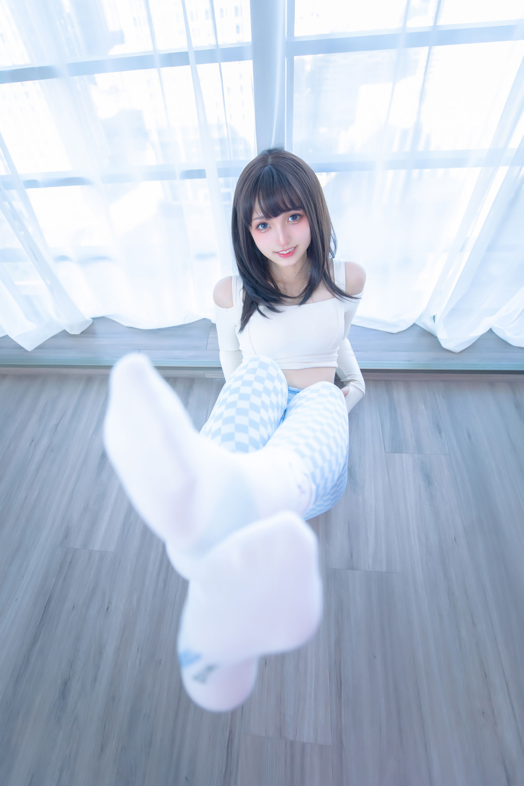 Welfare COS Lolita Shenli Banzhen Winter -Blue and White Grid