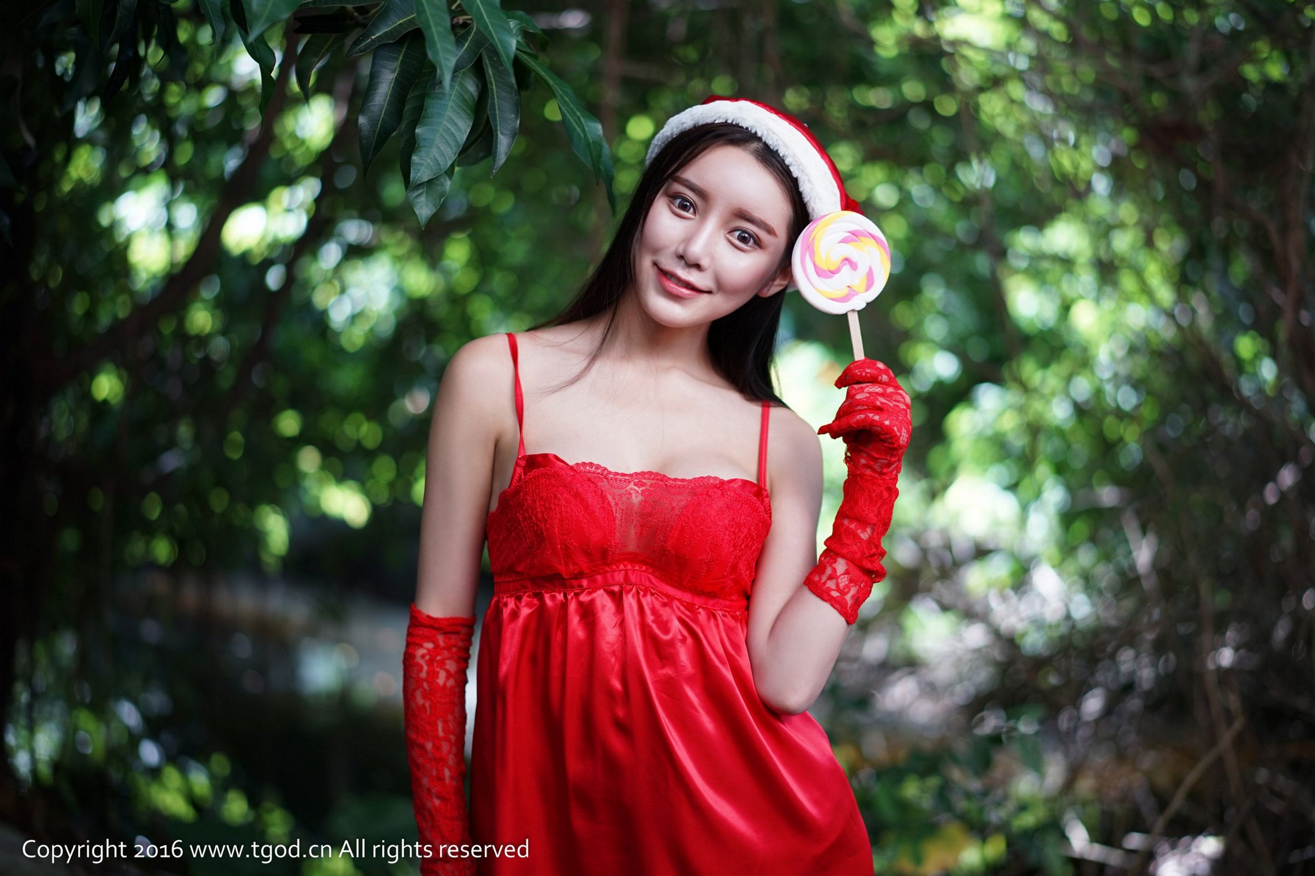 Xu Yanxin Mandy Angel -like smile Maid Christmas costume Push Goddess TGOD