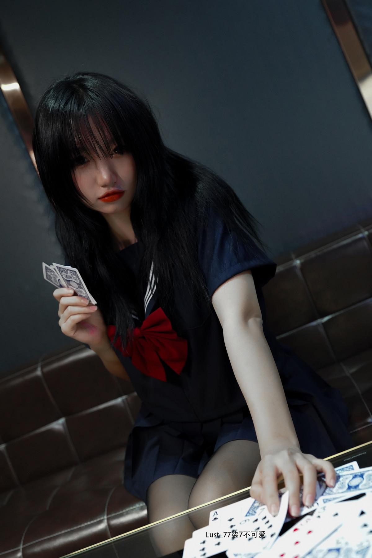 Cosplay Qiqi, be good, contrast JK girl Set.03