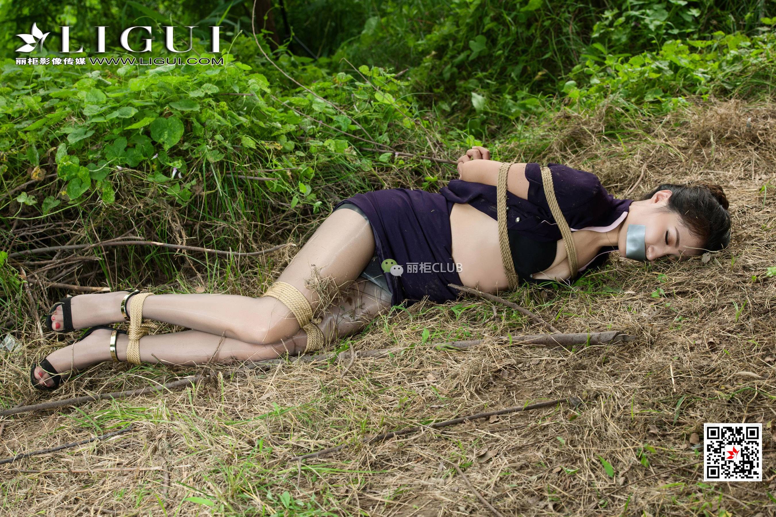 Leg Model Tong Tong Outside Rope Art Photography Li Cabinel Ligui Internet beauty