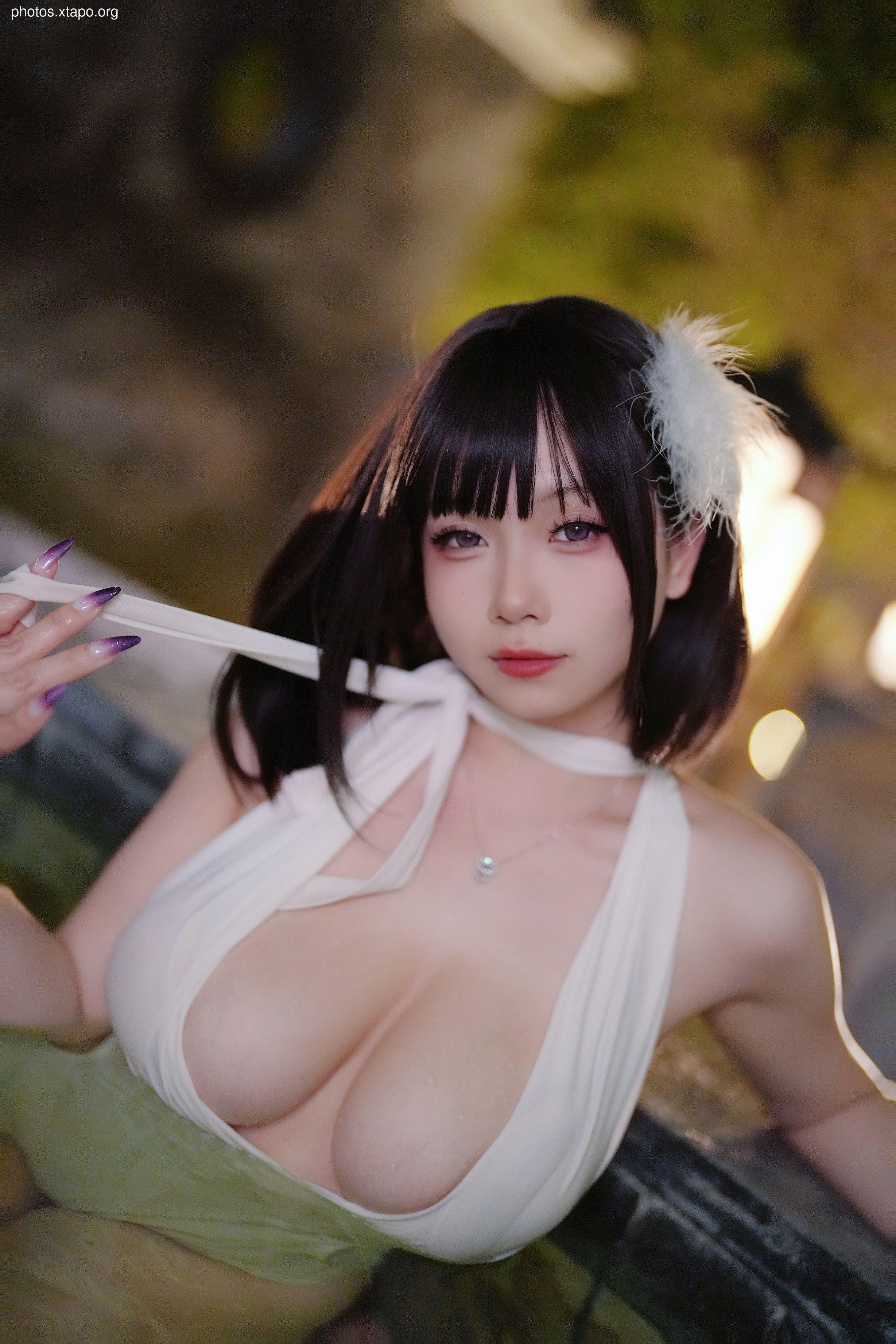 Last night 787 white swimsuit