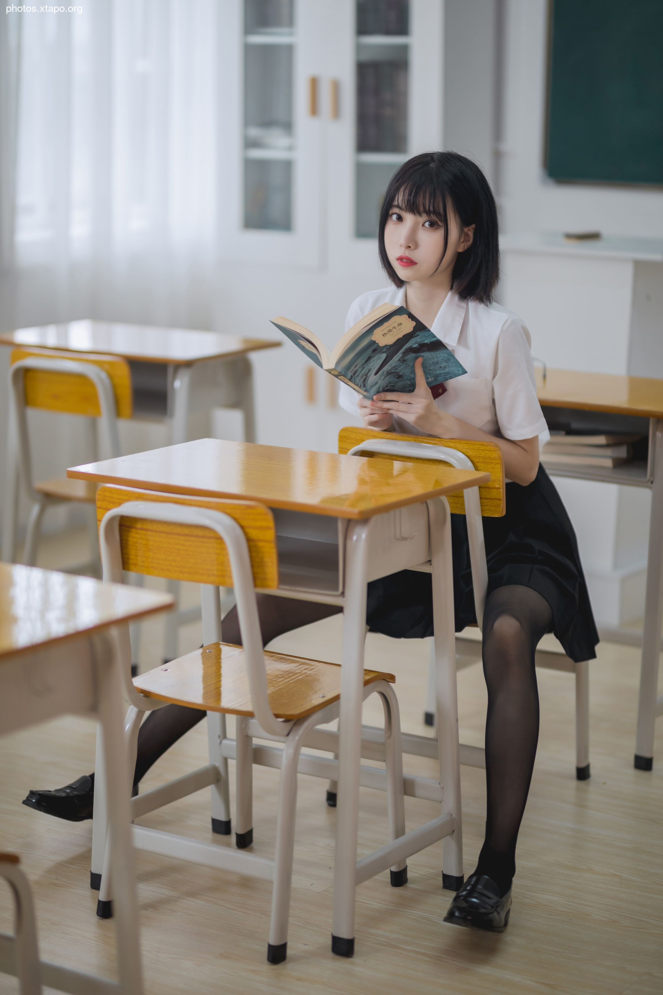 Xu Lan -NO.01 Classroom jk black silk 40p -426MB