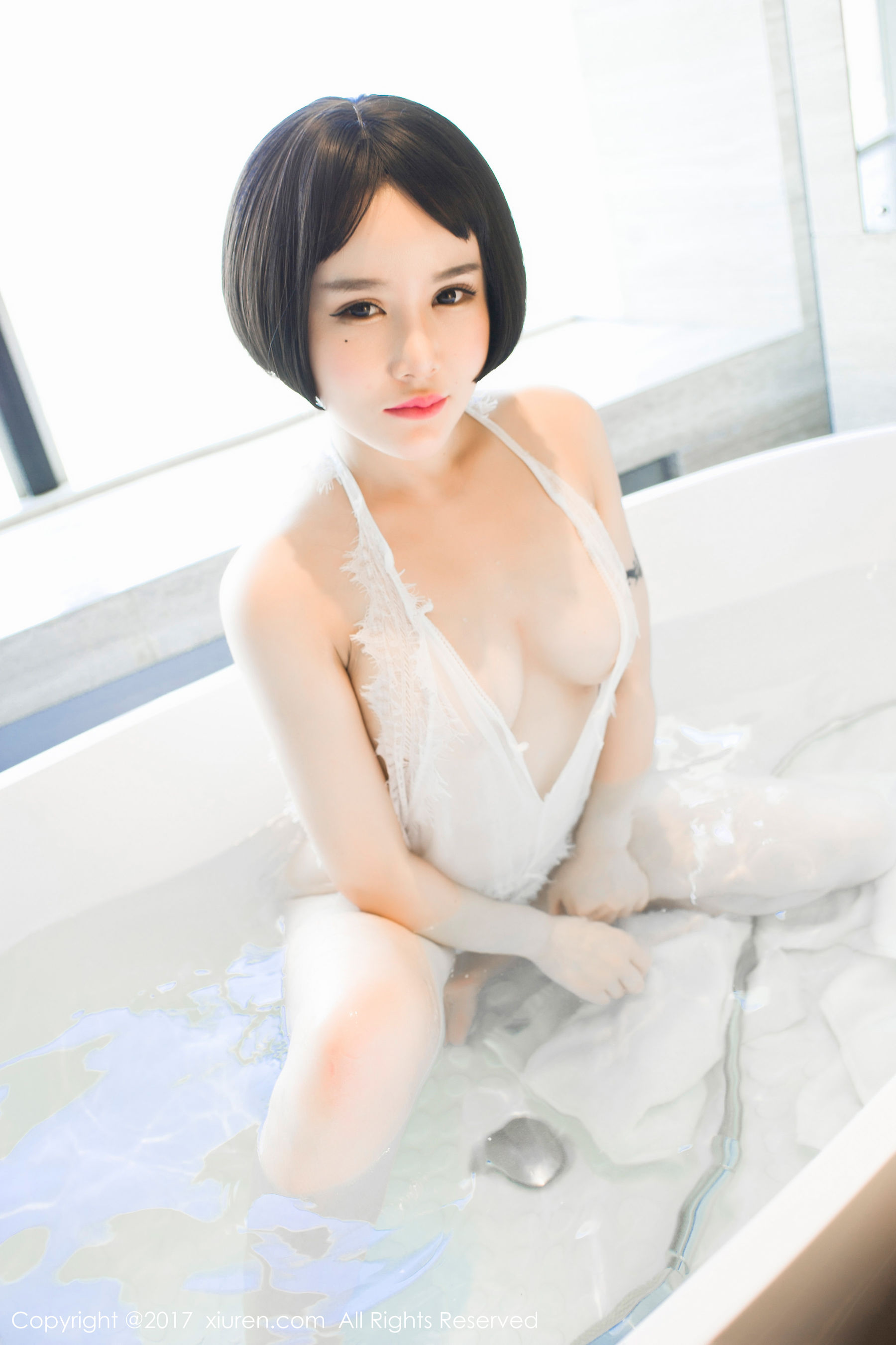 Youxi Lace Bath Wet BodyPink Embroidered Underwear Xiuren No.770