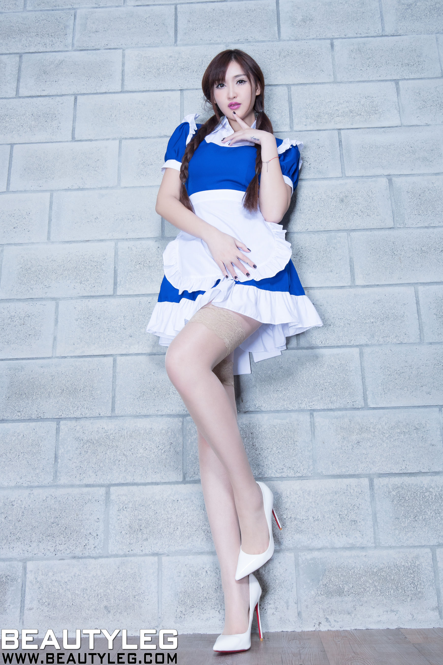 Ren Yuxuan VANESSA Belly Stockings Beautiful LegsSilkless Legs Beautyleg No.1609