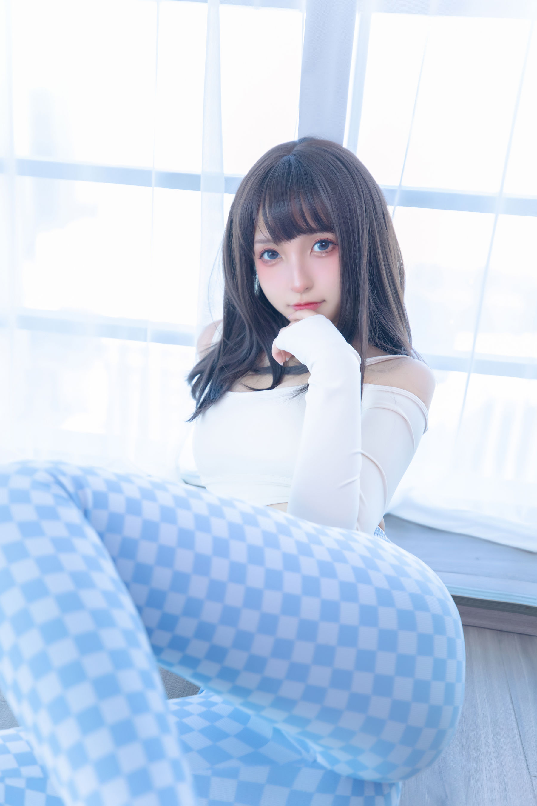 Welfare COS Lolita Shenli Banzhen Winter -Blue and White Grid