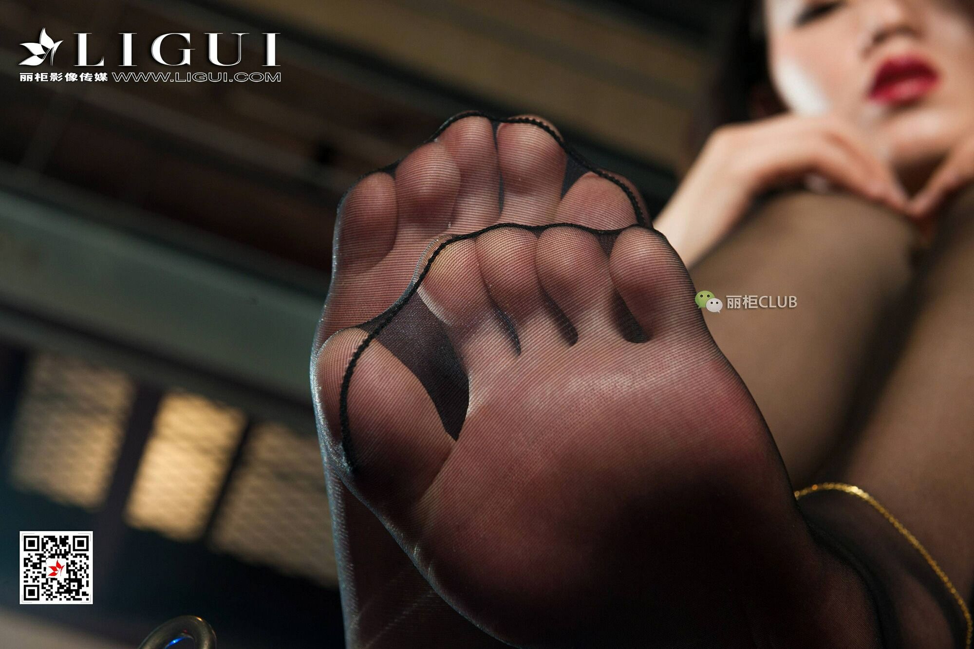 Leg Model Min Er Black Silk Queen Beautiful Foot Ligui Internet beauty